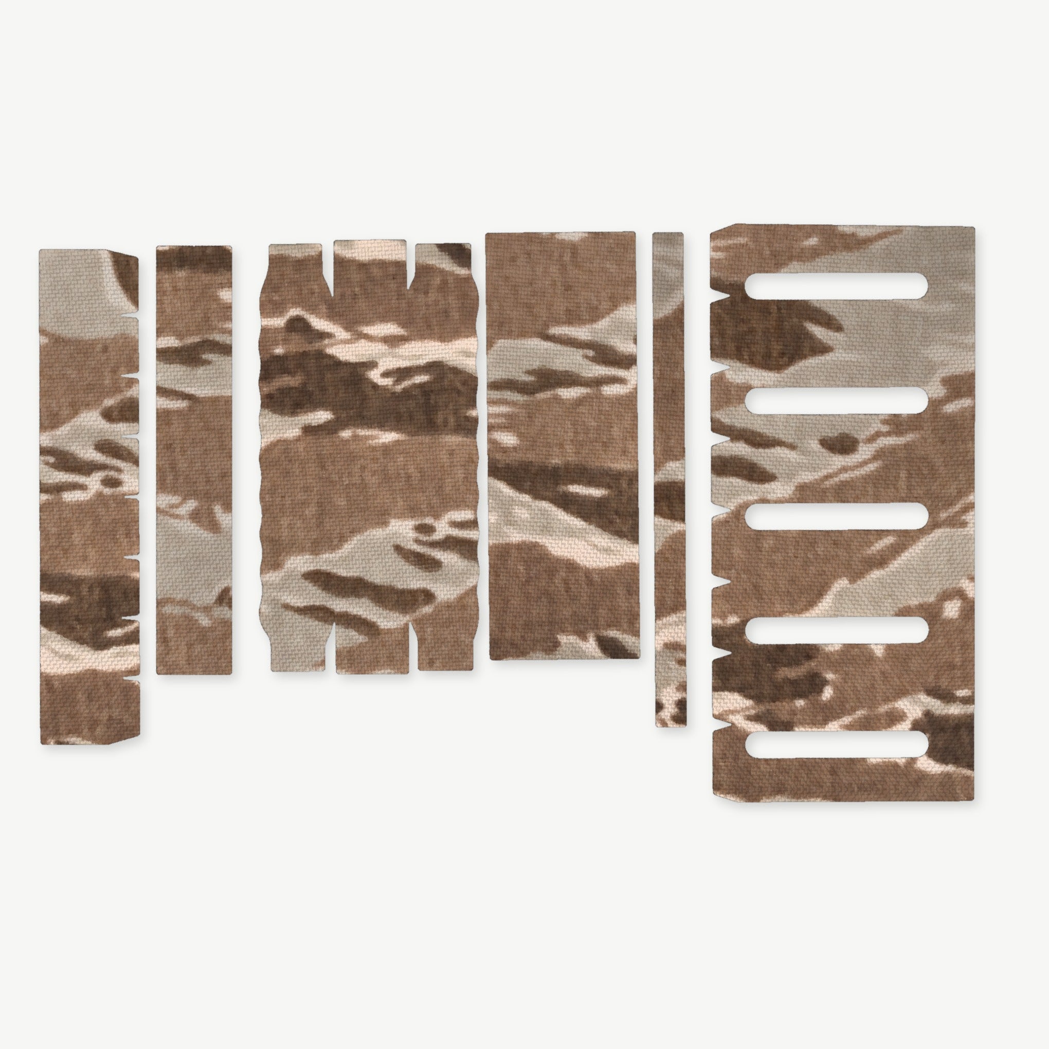 Light Wrap Kit for Modlite 18650 Rifle Light (PLHv2, v3/OKW v2) - die-cut Cordura 1000D kit pieces in Tiger Stripe (Desert) - Combat Textiles