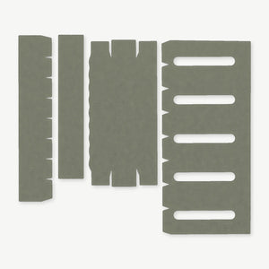 Light Wrap Kit for Modlite 18350 Rifle Light (PLHv2, v3/OKW v2) - die-cut Cordura 1000D kit pieces in OD Green - Combat Textiles