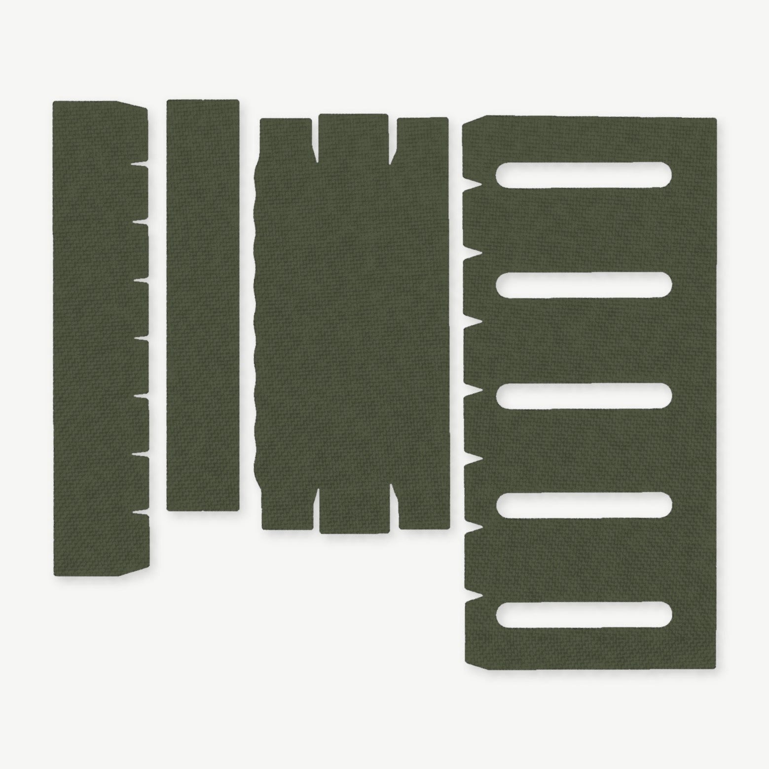 Light Wrap Kit for Modlite 18350 Rifle Light (PLHv2, v3/OKW v2) - die-cut Cordura 1000D kit pieces in OD Green - Combat Textiles