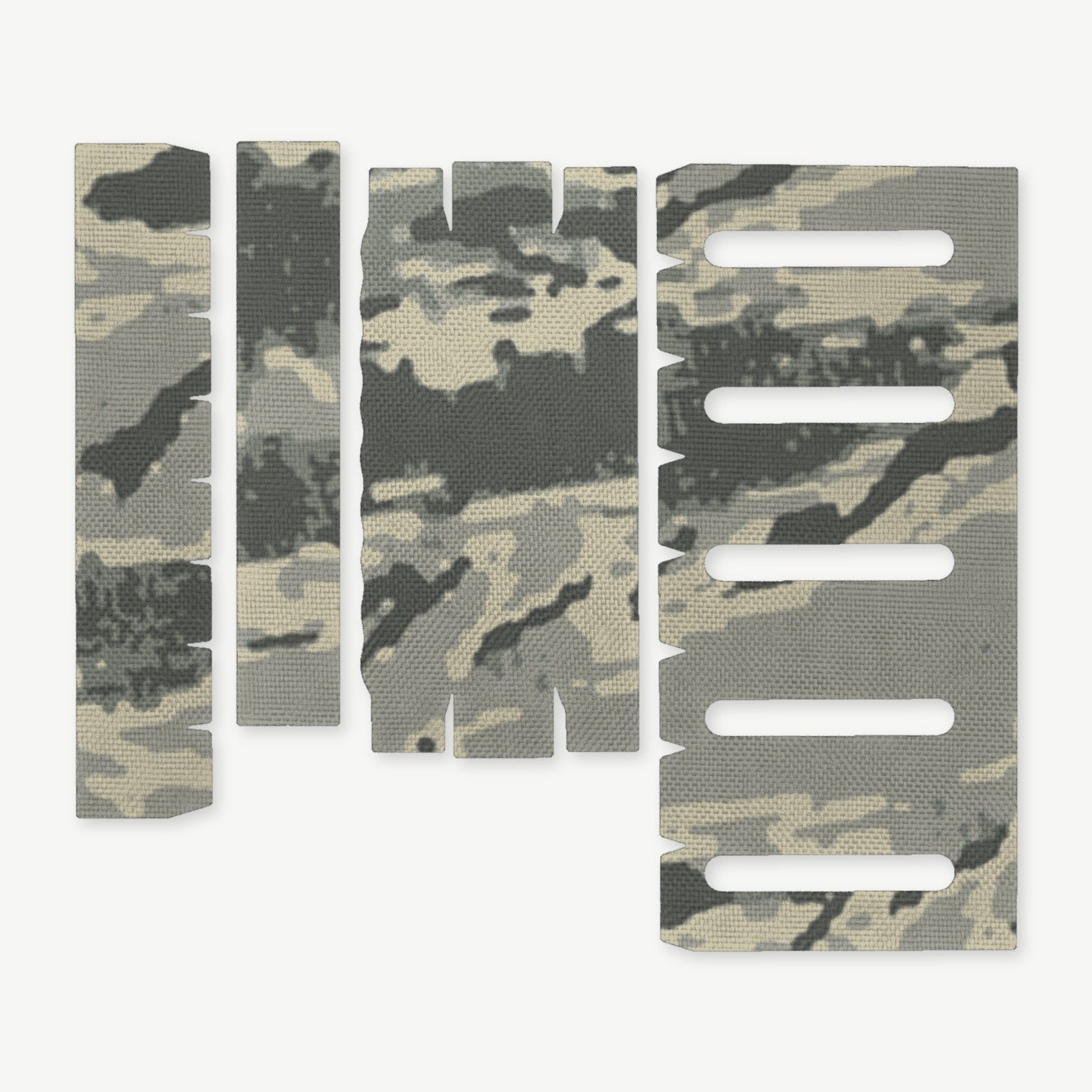 Light Wrap Kit for Modlite 18350 Rifle Light (PLHv2, v3/OKW v2) - die-cut Cordura 1000D kit pieces in Tiger Stripe (ABU) - Combat Textiles