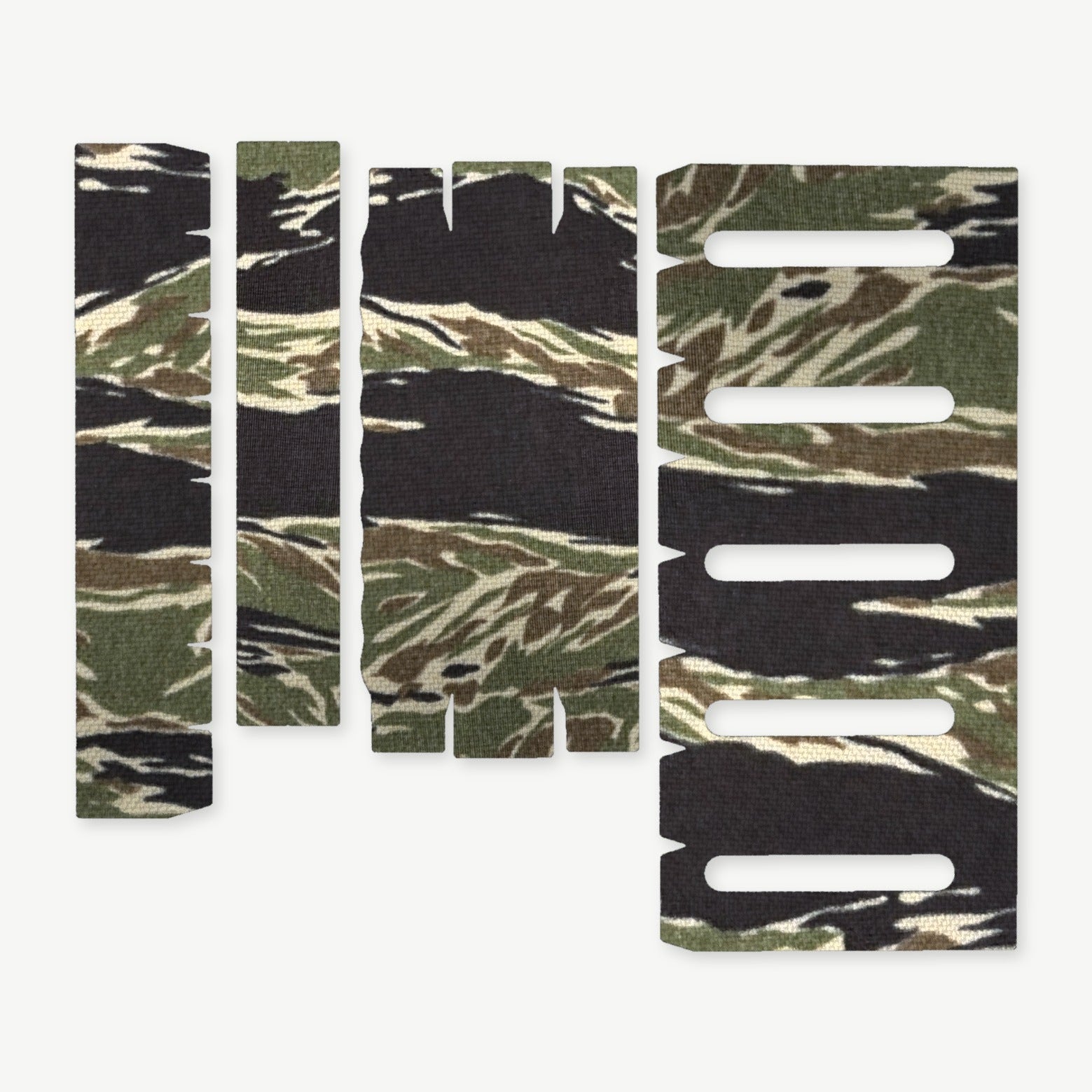 Light Wrap Kit for Modlite 18350 Rifle Light (PLHv2, v3/OKW v2) - die-cut Cordura 1000D kit pieces in Tiger Stripe (Green/Black) - Combat Textiles