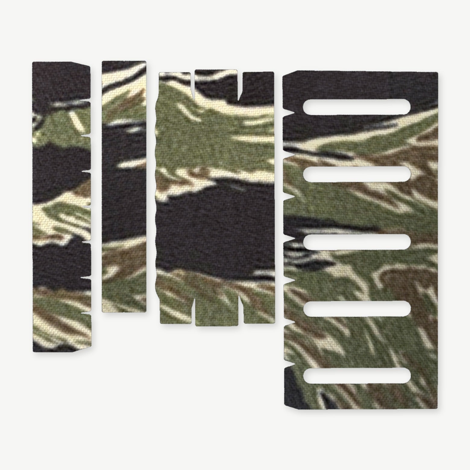Light Wrap Kit for Modlite 18350 Rifle Light (PLHv2, v3/OKW v2) - die-cut Cordura 1000D kit pieces in Tiger Stripe (Green/Black) - Combat Textiles