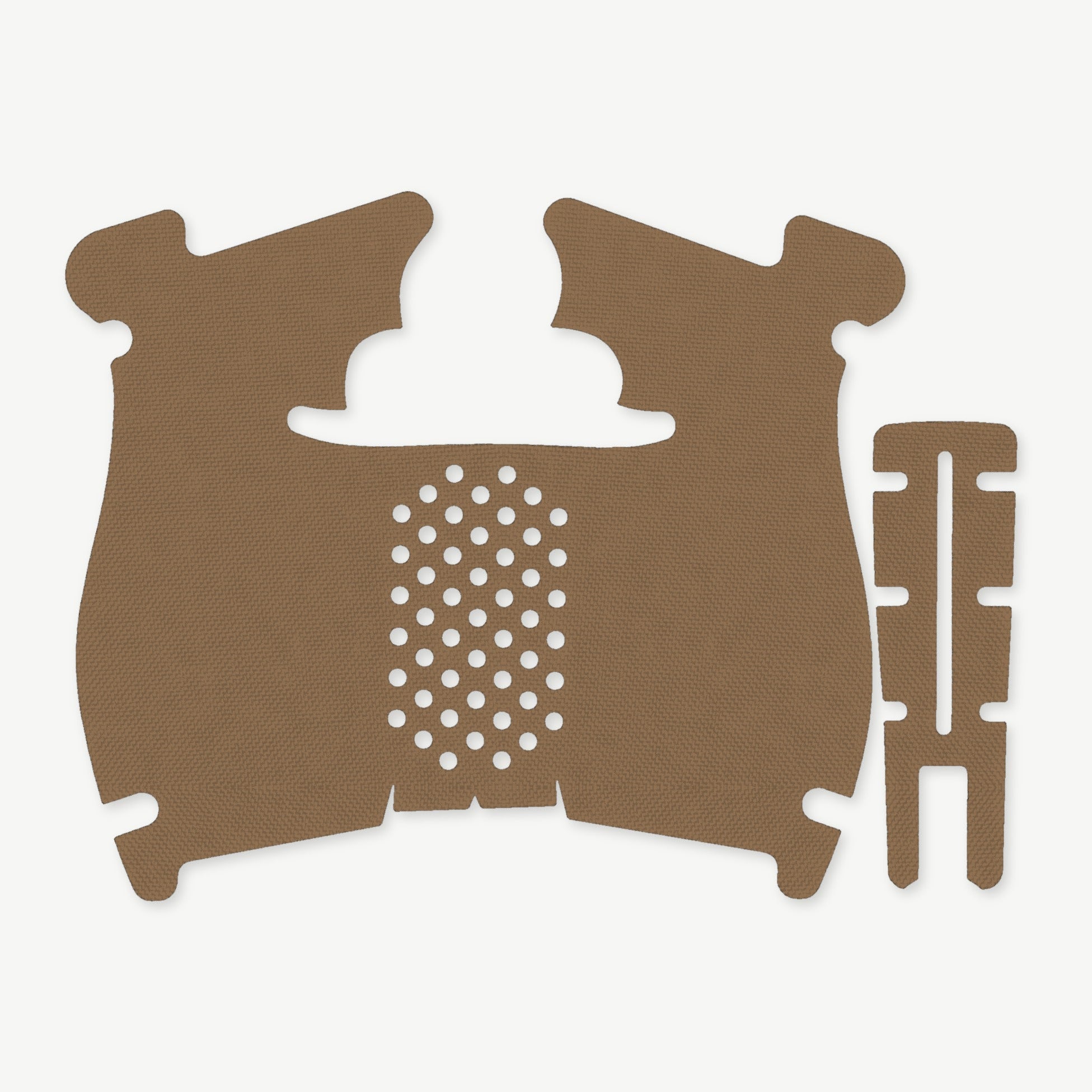 Grip Kit for Walther PDP Steel Frame (Compact) - die-cut Cordura 1000D kit pieces in Coyote - Combat Textiles