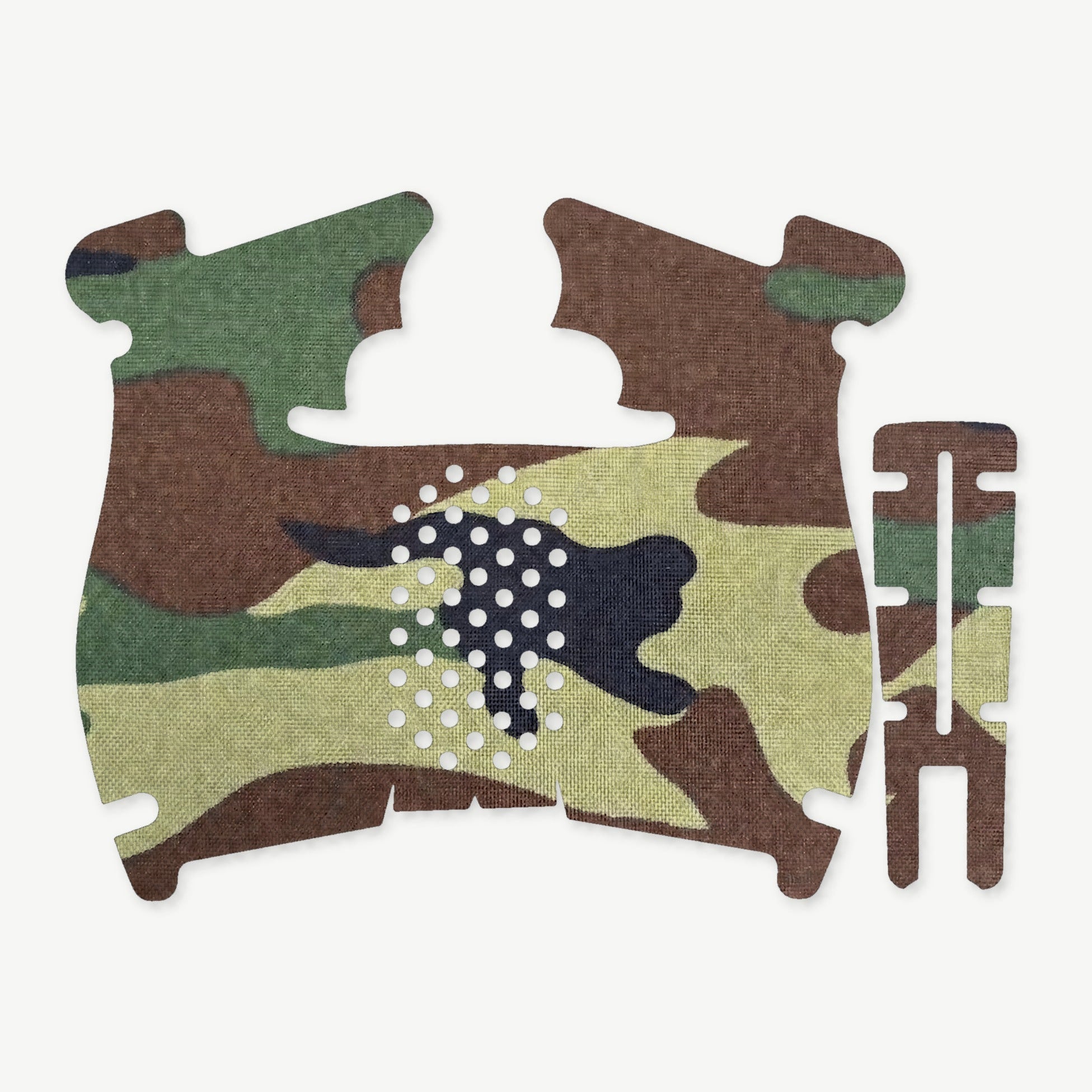 Grip Kit for Walther PDP Steel Frame (Compact) - die-cut Cordura 1000D kit pieces in M81 Woodland - Combat Textiles
