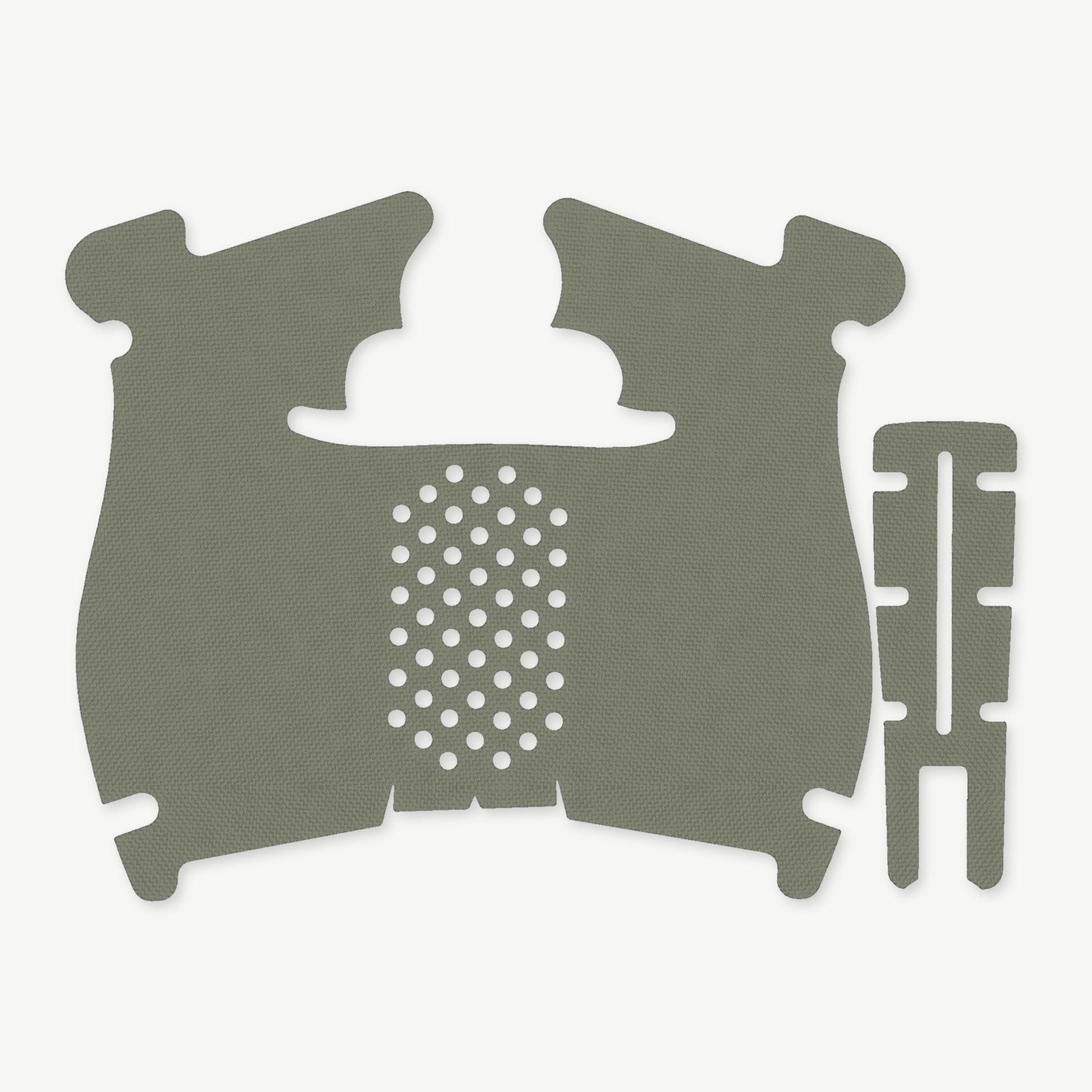 Grip Kit for Walther PDP Steel Frame (Compact) - die-cut Cordura 1000D kit pieces in OD Green - Combat Textiles