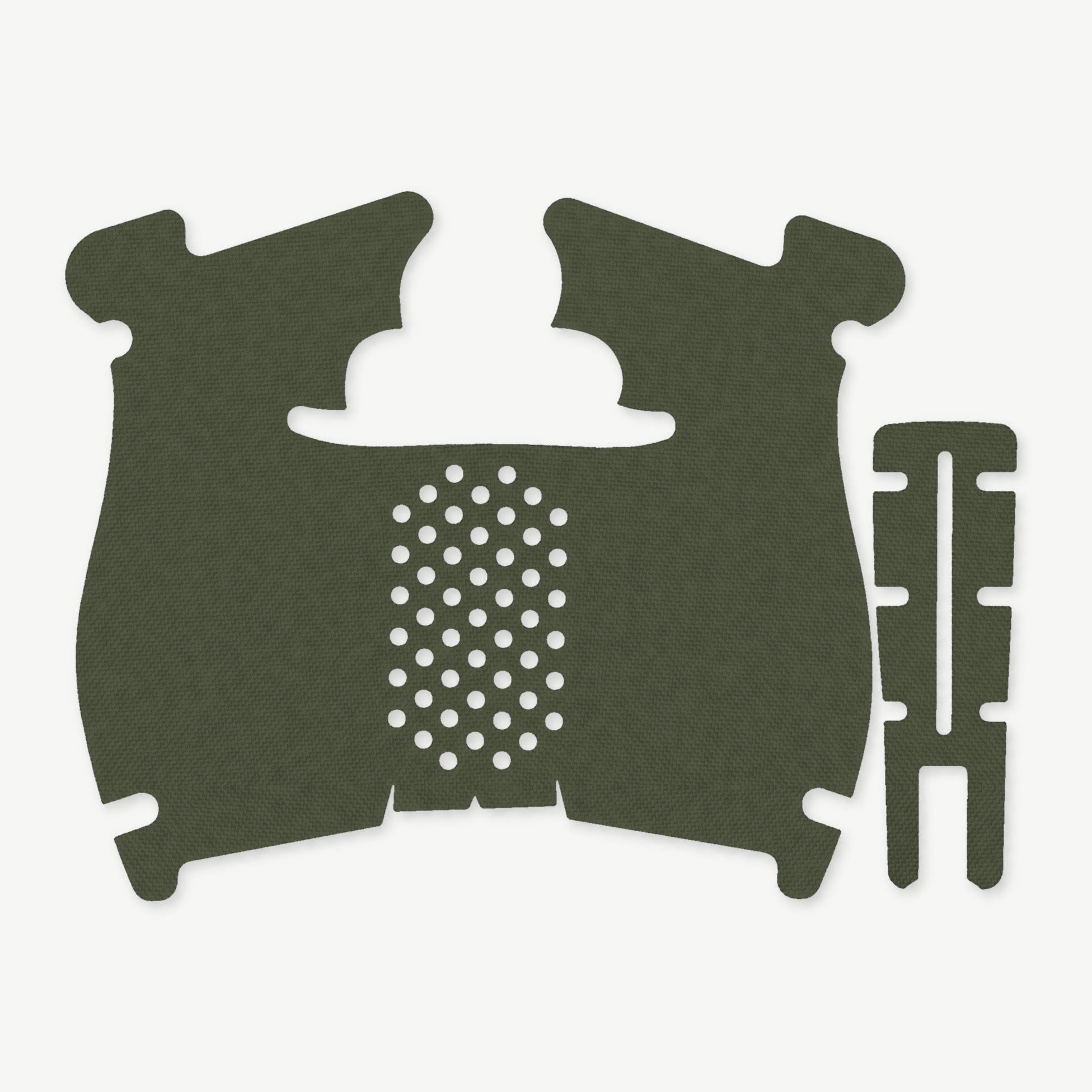Grip Kit for Walther PDP Steel Frame (Compact) - die-cut Cordura 1000D kit pieces in OD Green - Combat Textiles