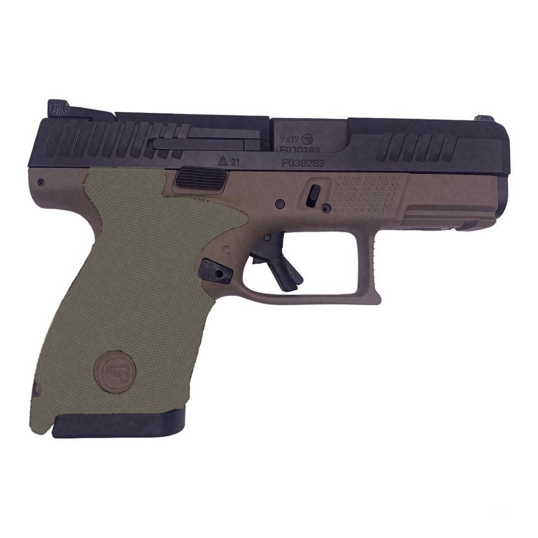 Grip Kit for CZ P10S - installed Cordura 1000D wrap in Ranger Green - Combat Textiles