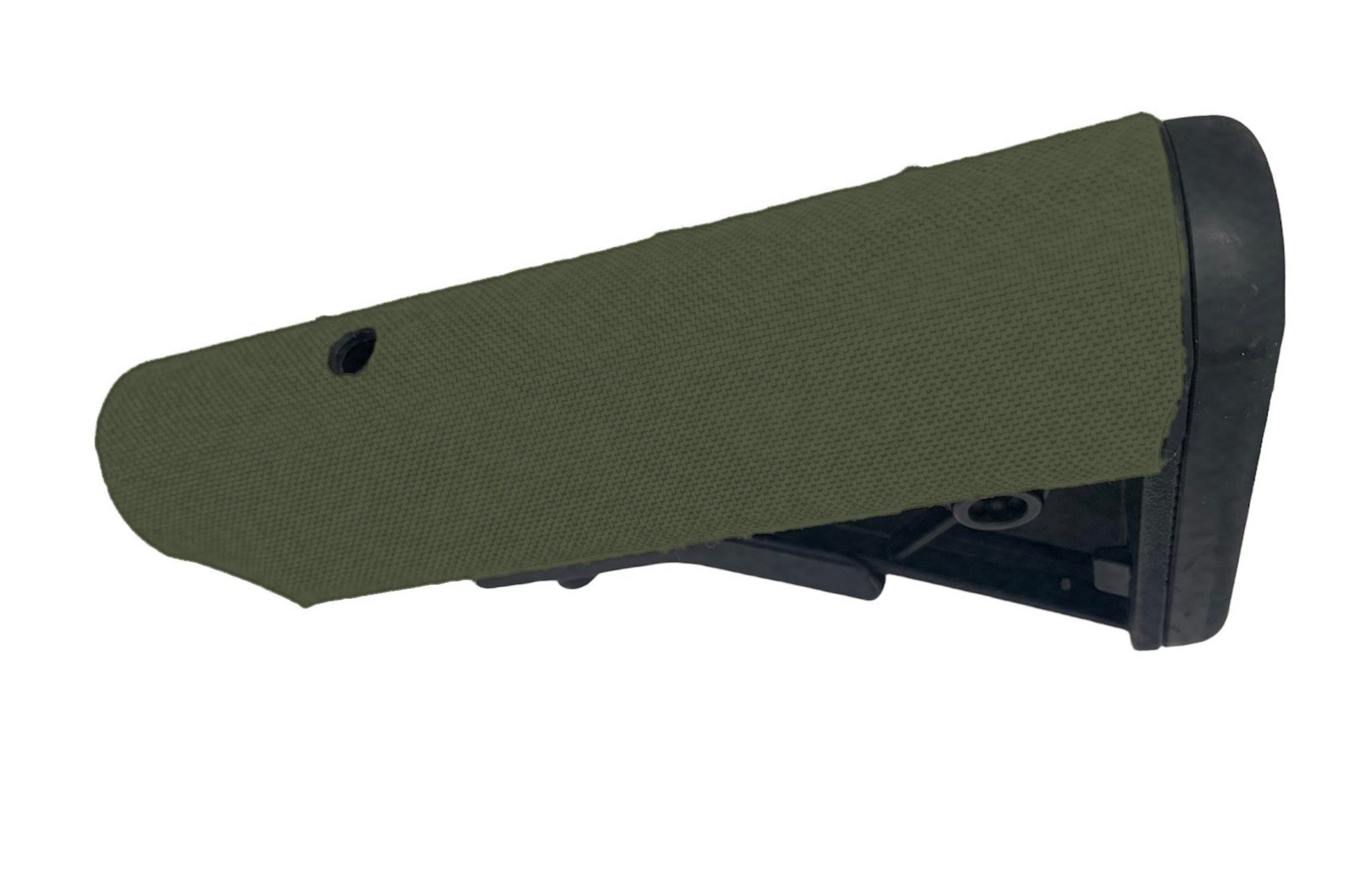 Stock Wrap Kit for B5 Bravo - installed Cordura 1000D wrap in OD Green - Combat Textiles
