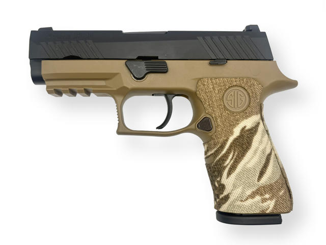 Cordura 1000D grip wrap on the SIG P320 X-Compact — Combat Textiles