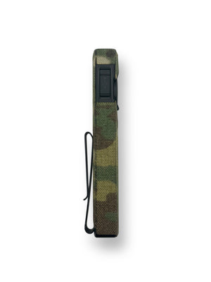OLIGHT ArkPro Ultra Cordura EDC light wrap, MultiCam, side with pocket clip