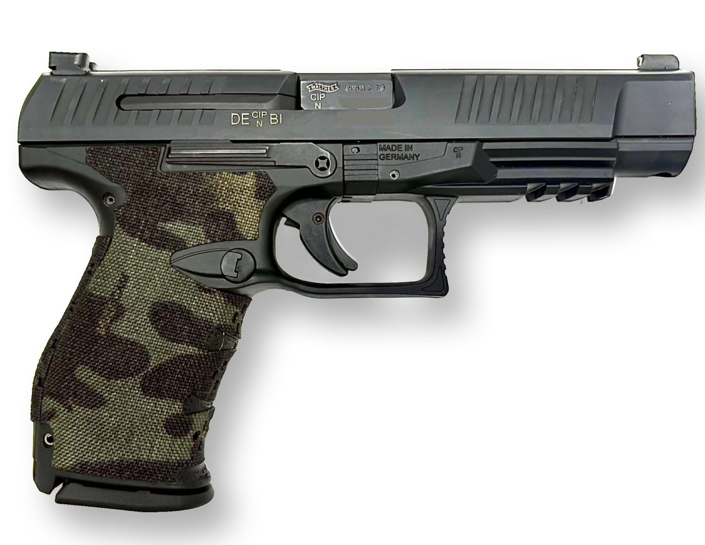 Cordura 1000D grip wrap on the Walther PPQ — Combat Textiles