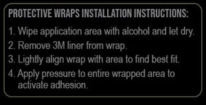 Combat Textiles protective wrap installation instructions, 4 steps