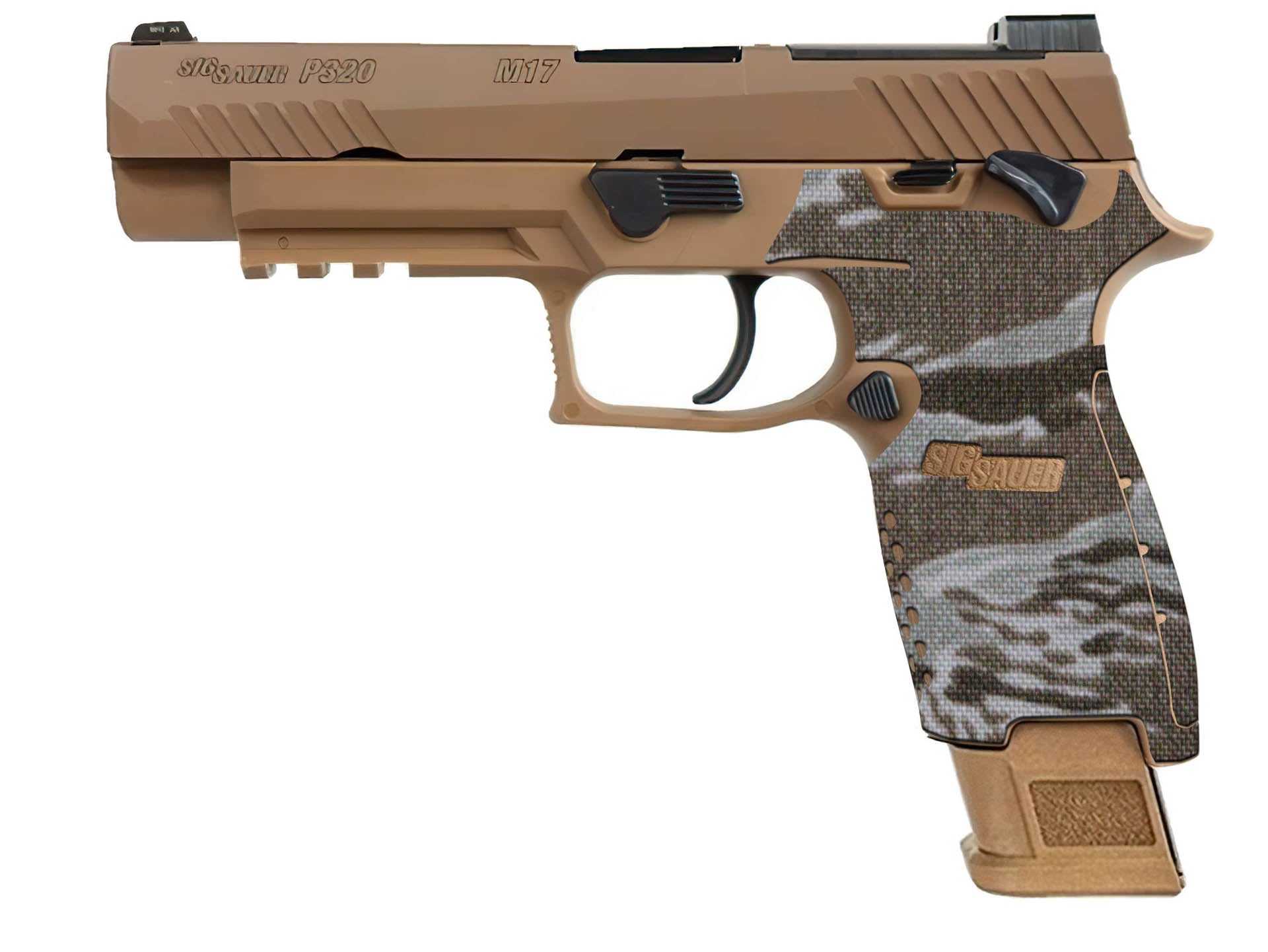 SIG M17 Cordura 1000D grip wrap in Tiger Stripe (Desert) — Combat Textiles