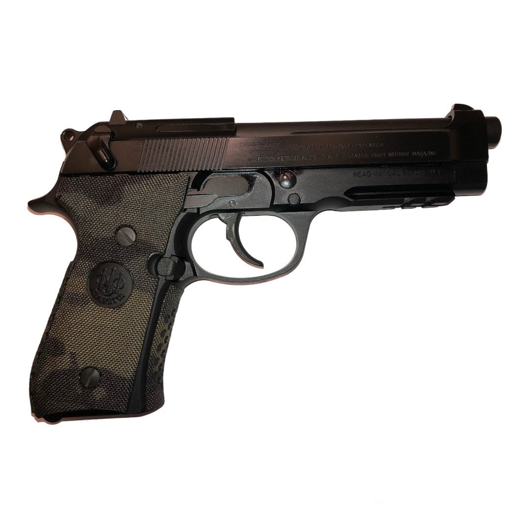 Cordura 1000D grip wrap on the Beretta 92FS — Combat Textiles