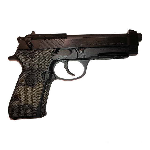 Cordura 1000D grip wrap on the Beretta 92FS — Combat Textiles