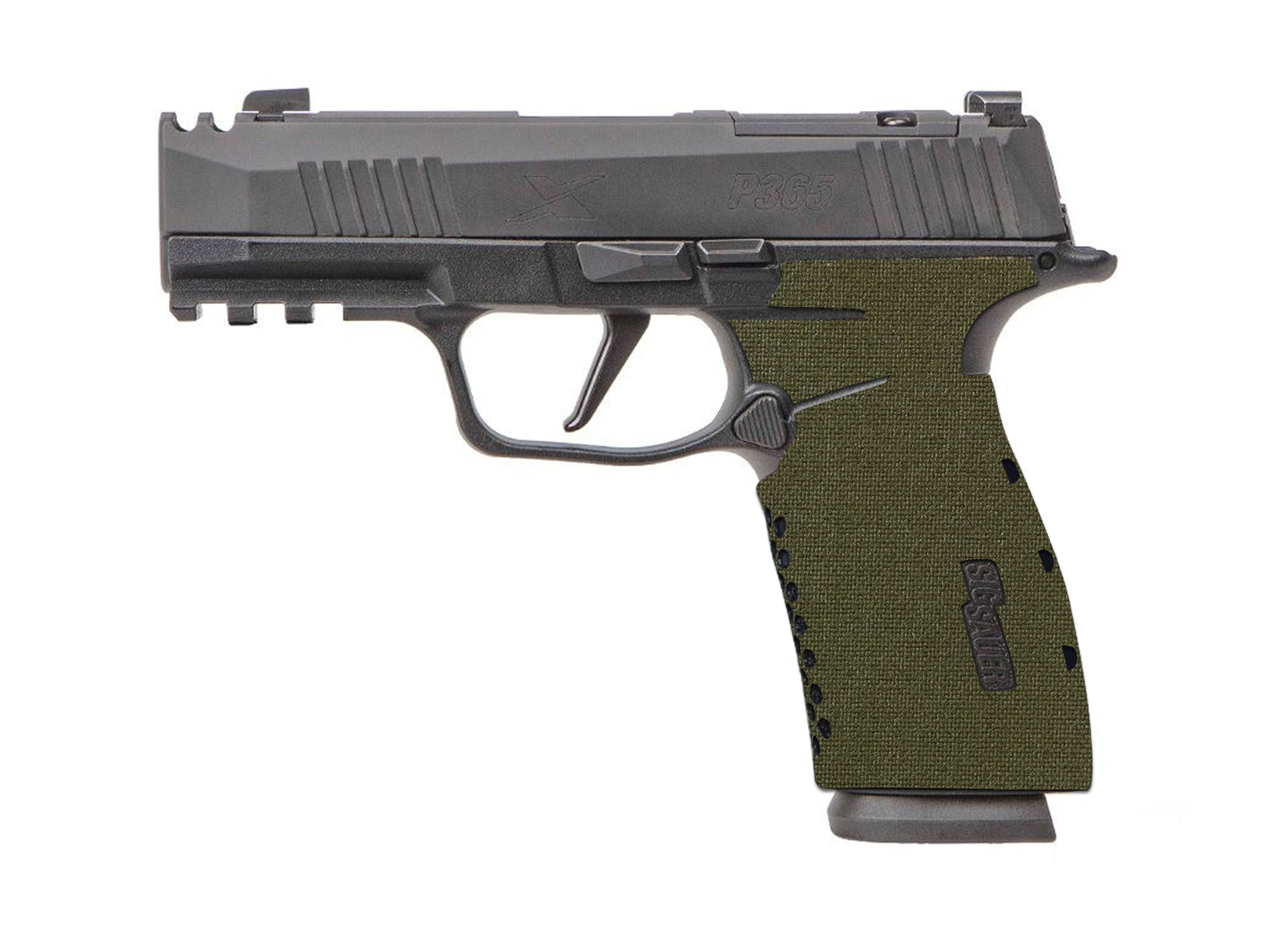 SIG P365X-Macro Cordura 1000D grip wrap in OD Green — Combat Textiles