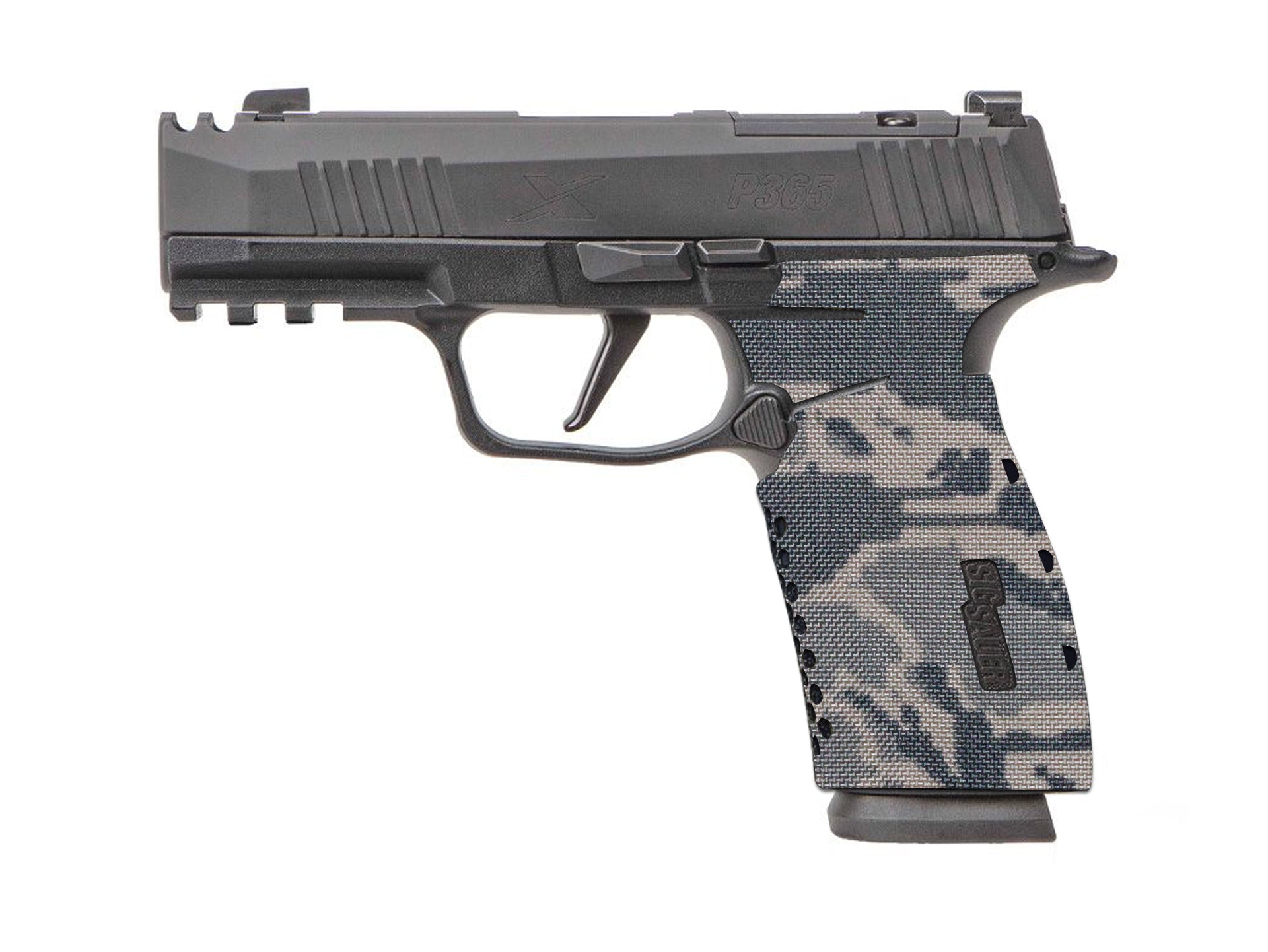 SIG P365X-Macro Cordura 1000D grip wrap in Tiger Stripe (ABU) — Combat Textiles
