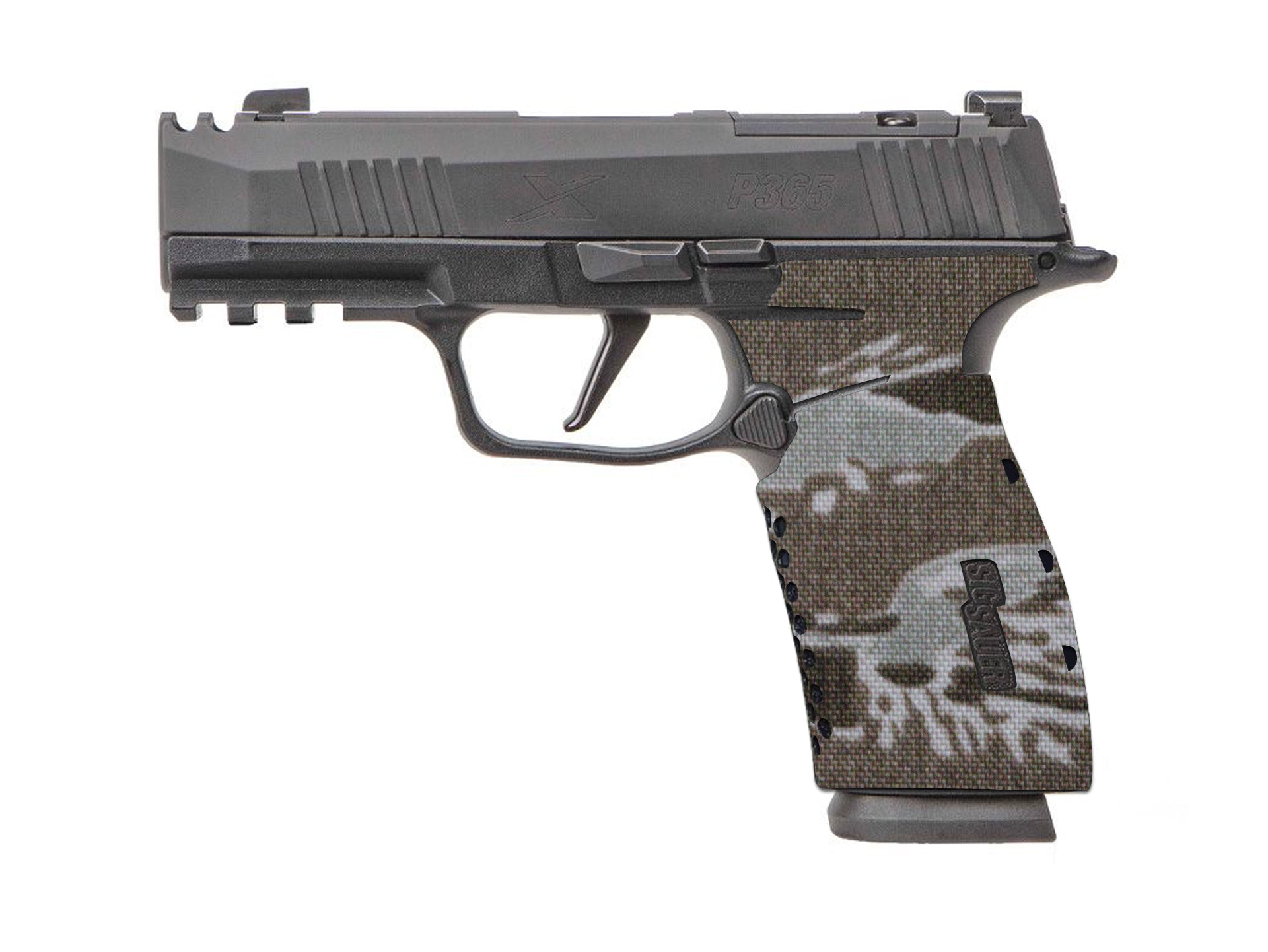 SIG P365X-Macro Cordura 1000D grip wrap in Tiger Stripe (Desert) — Combat Textiles