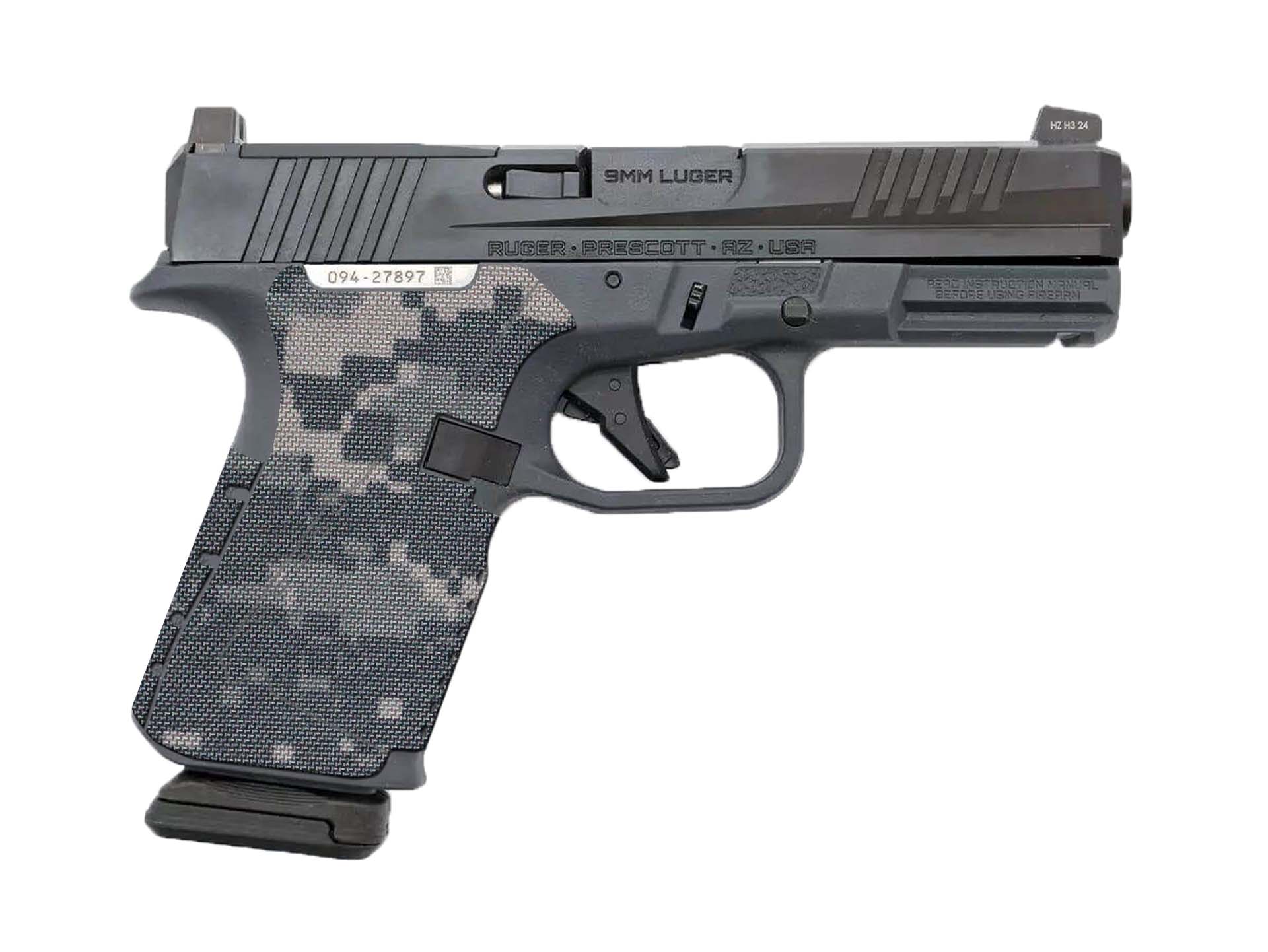 Ruger RXM Compact Cordura 1000D grip wrap in ACU — Combat Textiles