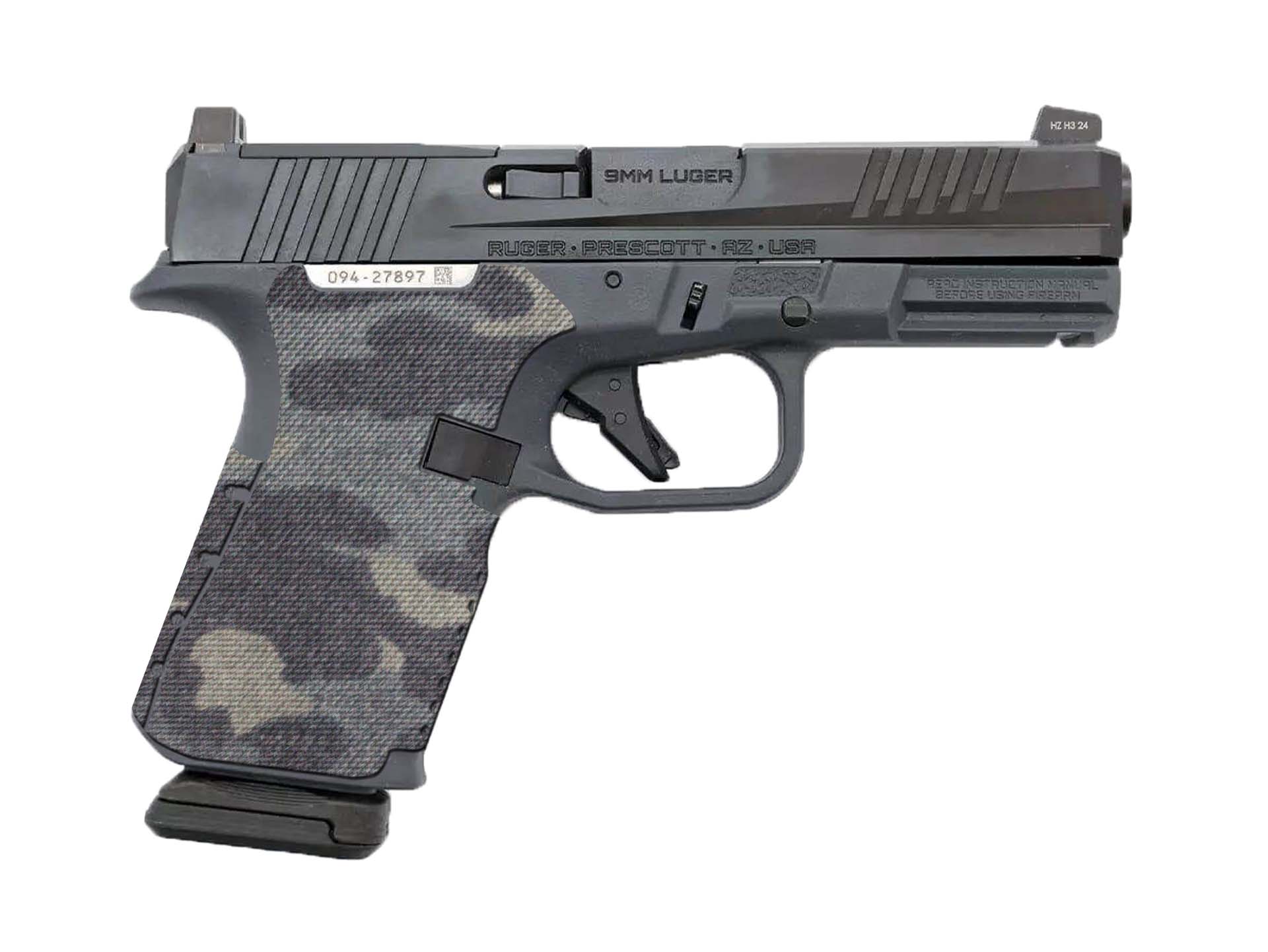 Ruger RXM Compact Cordura 1000D grip wrap in MultiCam Black — Combat Textiles