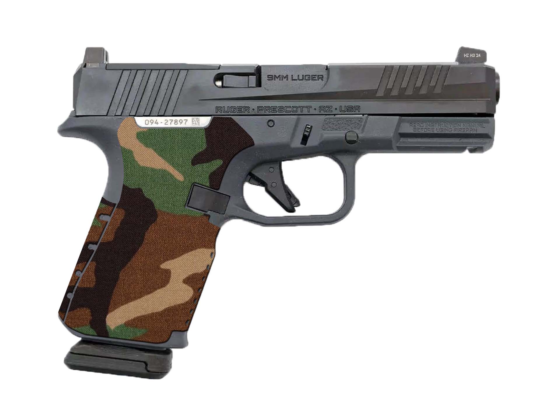 Ruger RXM Compact Cordura 1000D grip wrap in M81 Woodland — Combat Textiles
