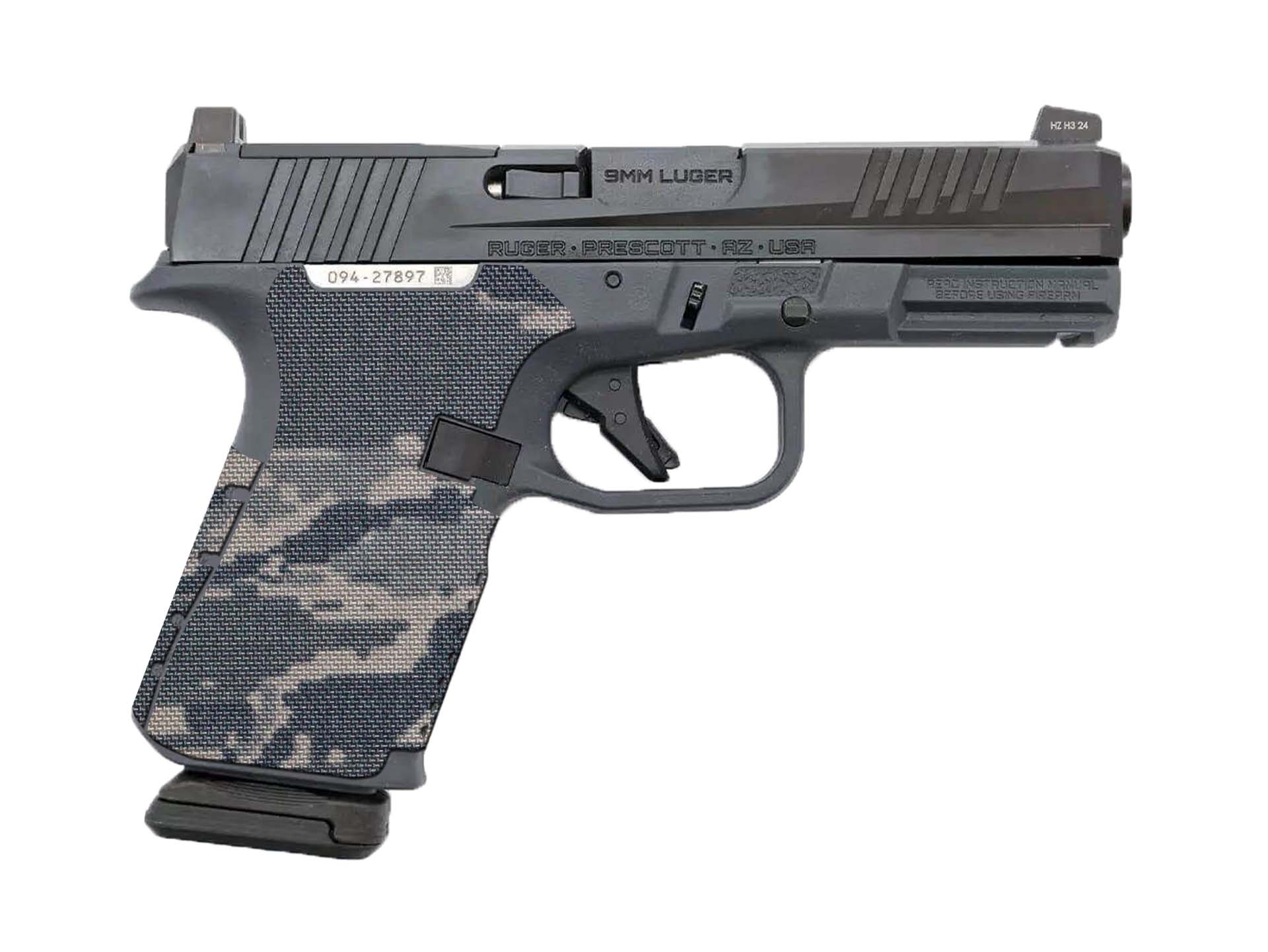 Ruger RXM Compact Cordura 1000D grip wrap in Tiger Stripe (ABU) — Combat Textiles
