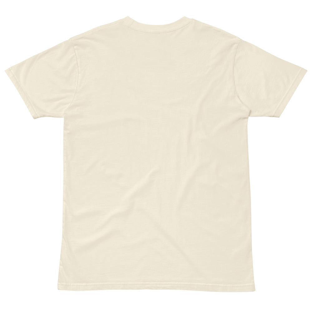 The Grid Tee — Faded Cream, back — Combat Textiles