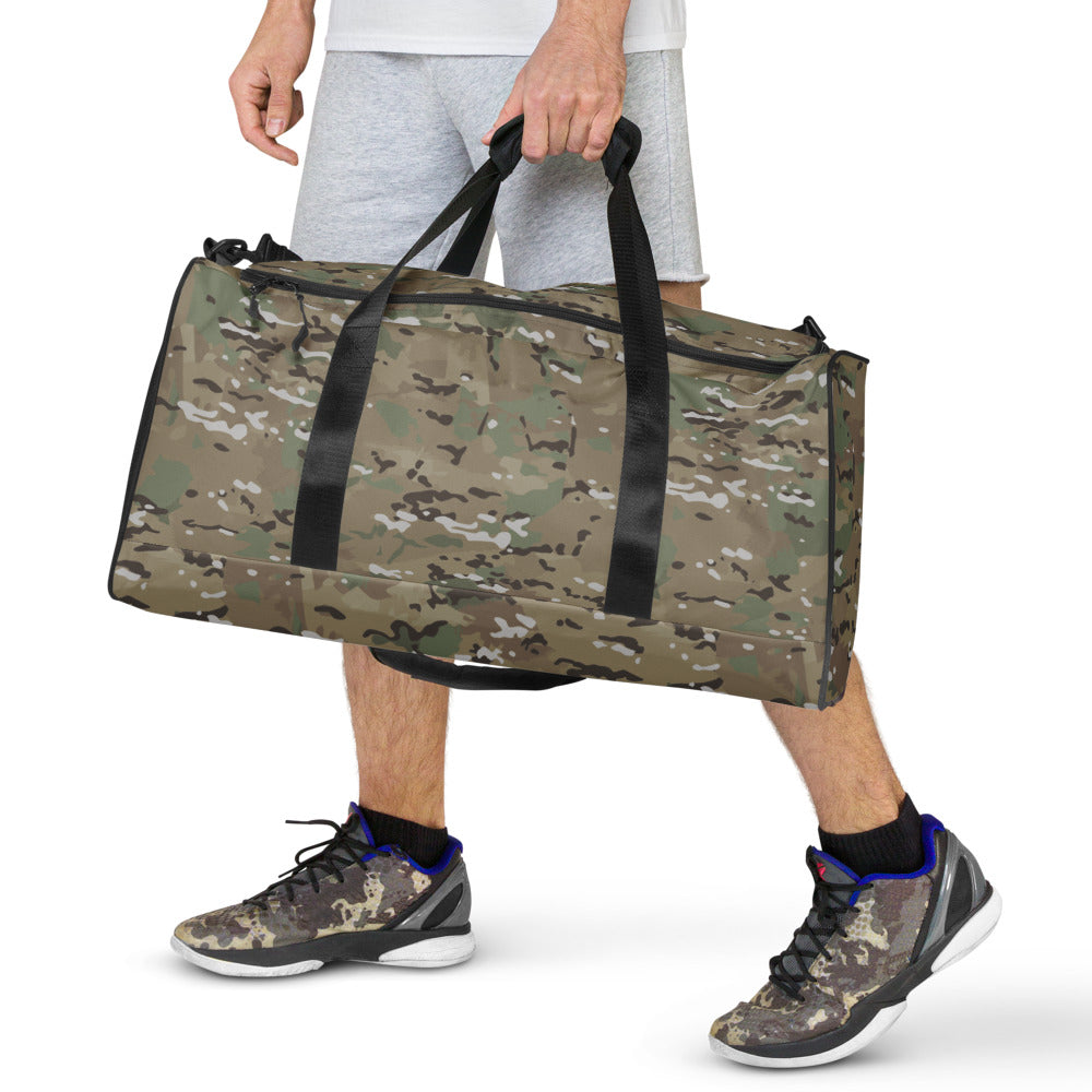 Combat Textiles Range Bag — All-Over Camo — OCP, worn — Combat Textiles