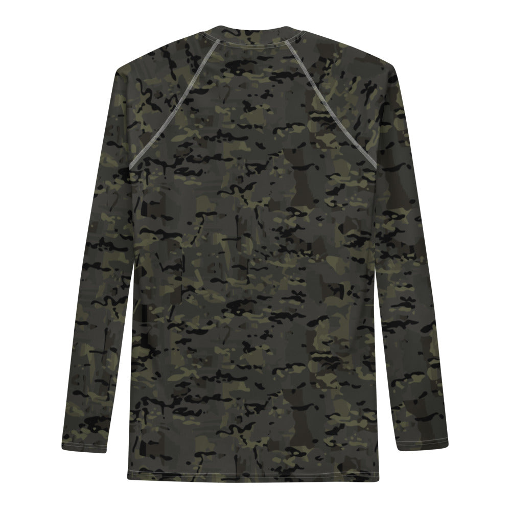 Combat Textiles Rashguard — Long Sleeve — OCP Black, back — Combat Textiles
