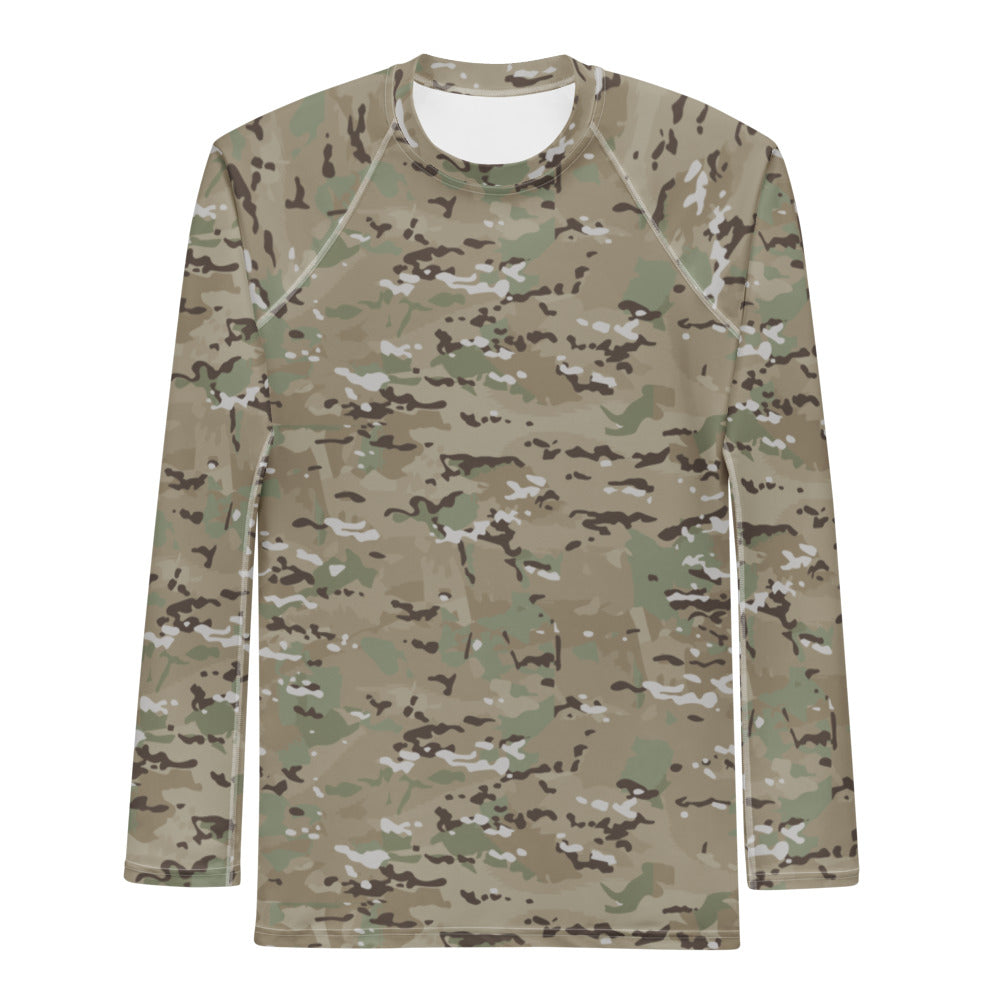 Combat Textiles Rashguard — Long Sleeve — OCP, front — Combat Textiles