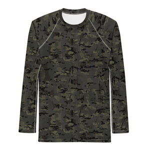 Combat Textiles Rashguard — Long Sleeve — OCP Black, front — Combat Textiles