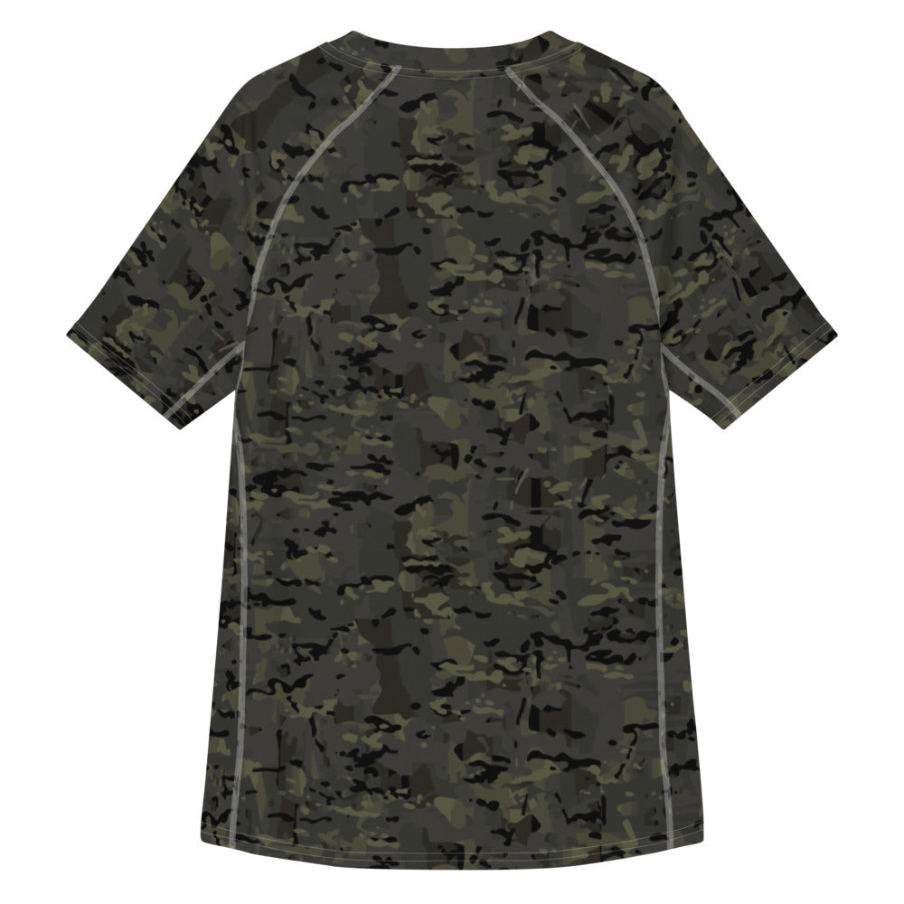 Combat Textiles Rashguard — Short Sleeve — OCP Black, back — Combat Textiles