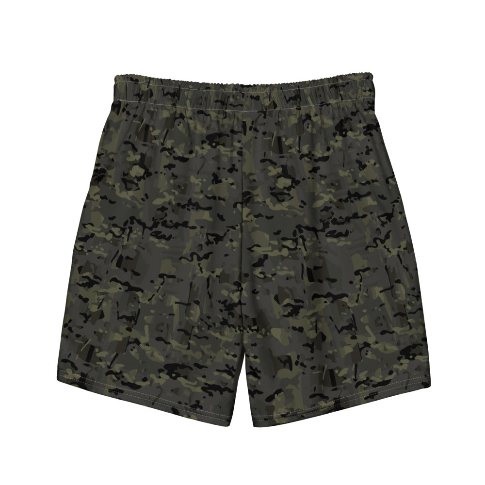 Combat Textiles Swim Trunks — OCP Black, back — Combat Textiles