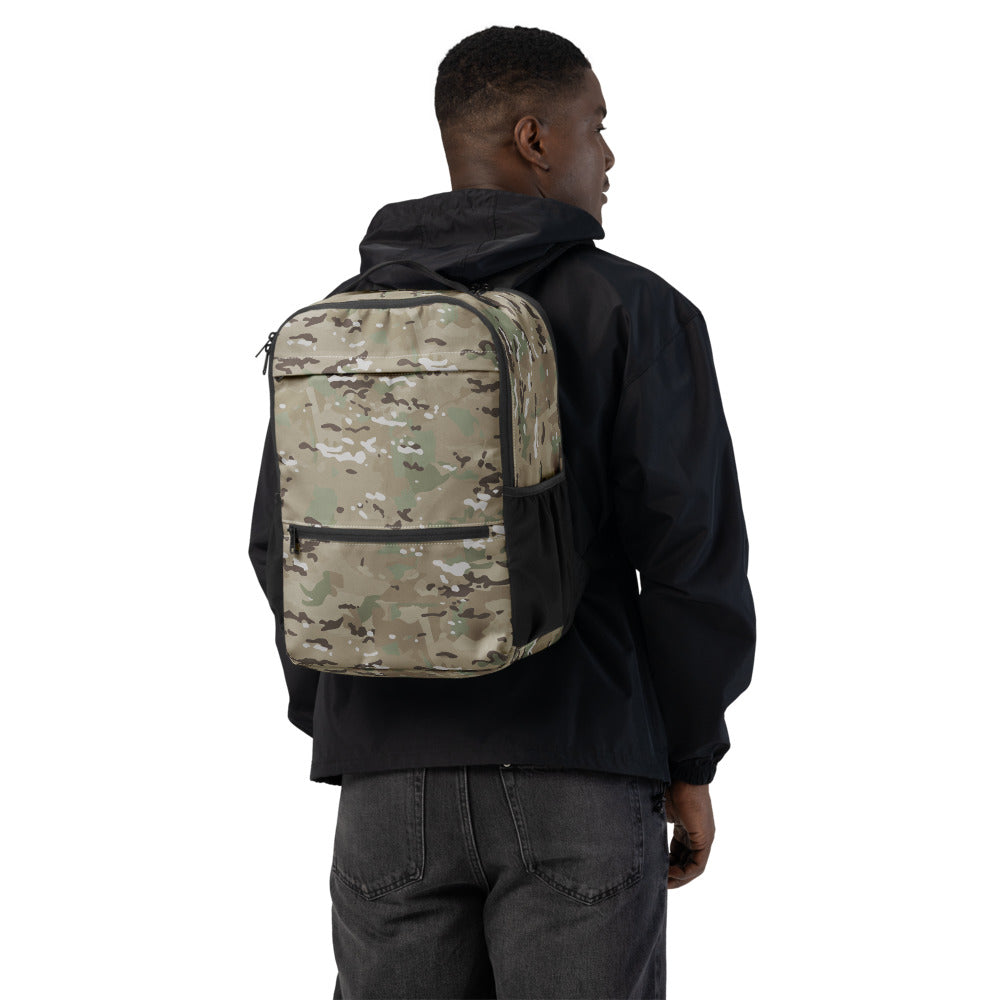Combat Textiles Assault Pack — All-Over Camo — OCP, worn, back — Combat Textiles
