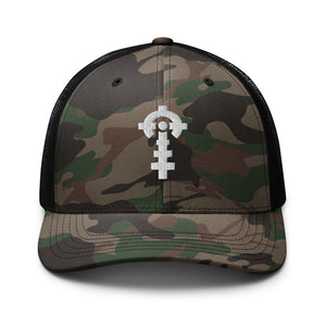 Combat Textiles Field Cap — Camo — Camo / Black, front — Combat Textiles