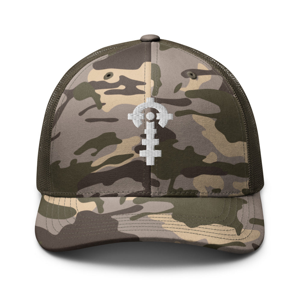 Combat Textiles Field Cap — Camo — Camo / Olive, front — Combat Textiles