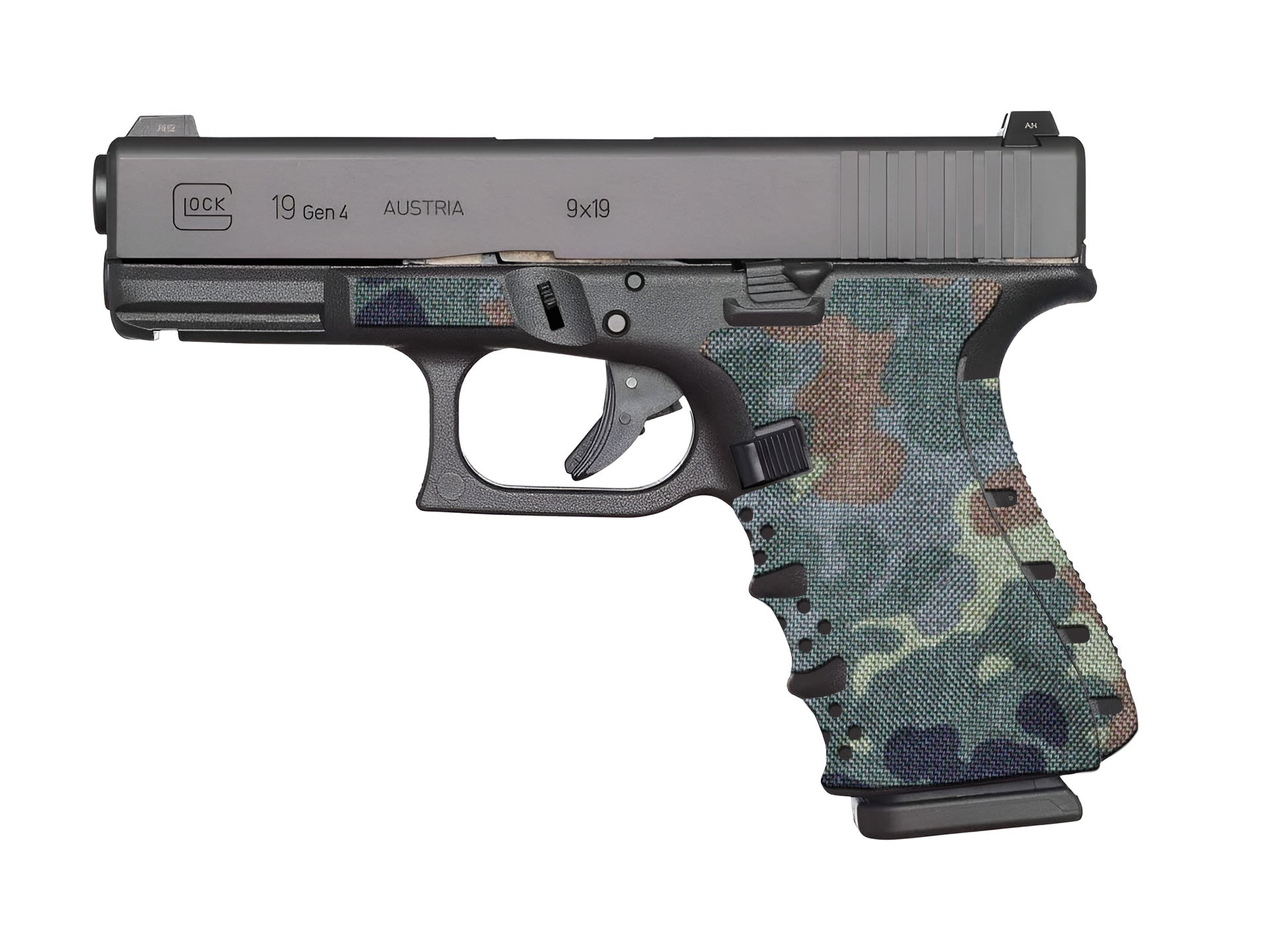 CTX Cordura 1000D Grip Kit for GLOCK G19/G23/G32 Pistols — Flecktarn