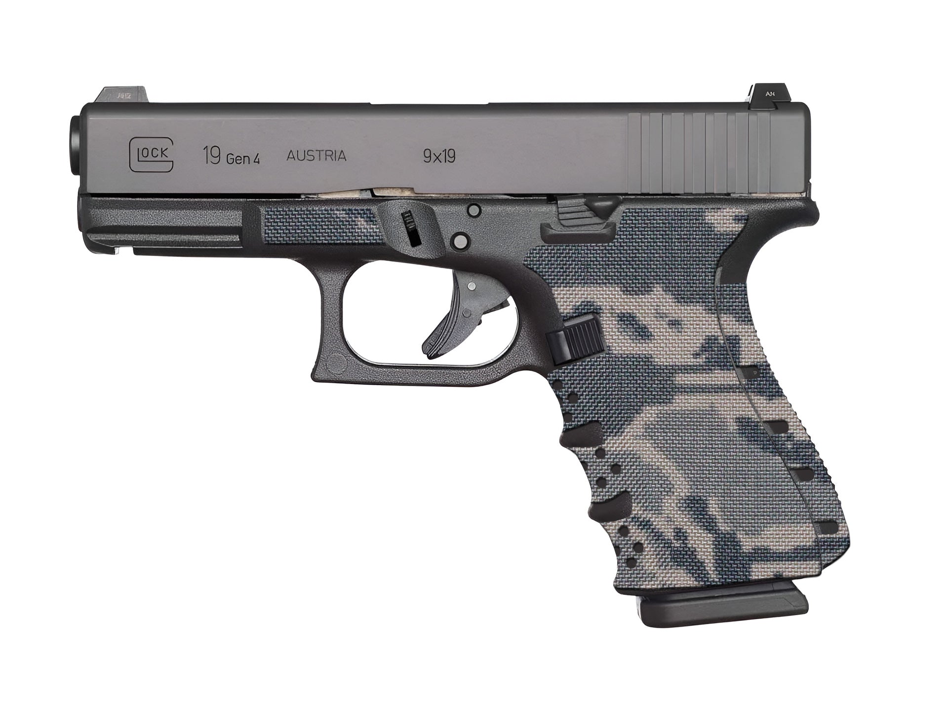 CTX Cordura 1000D Grip Kit for GLOCK G19/G23/G32 Pistols — Tiger Stripe ABU