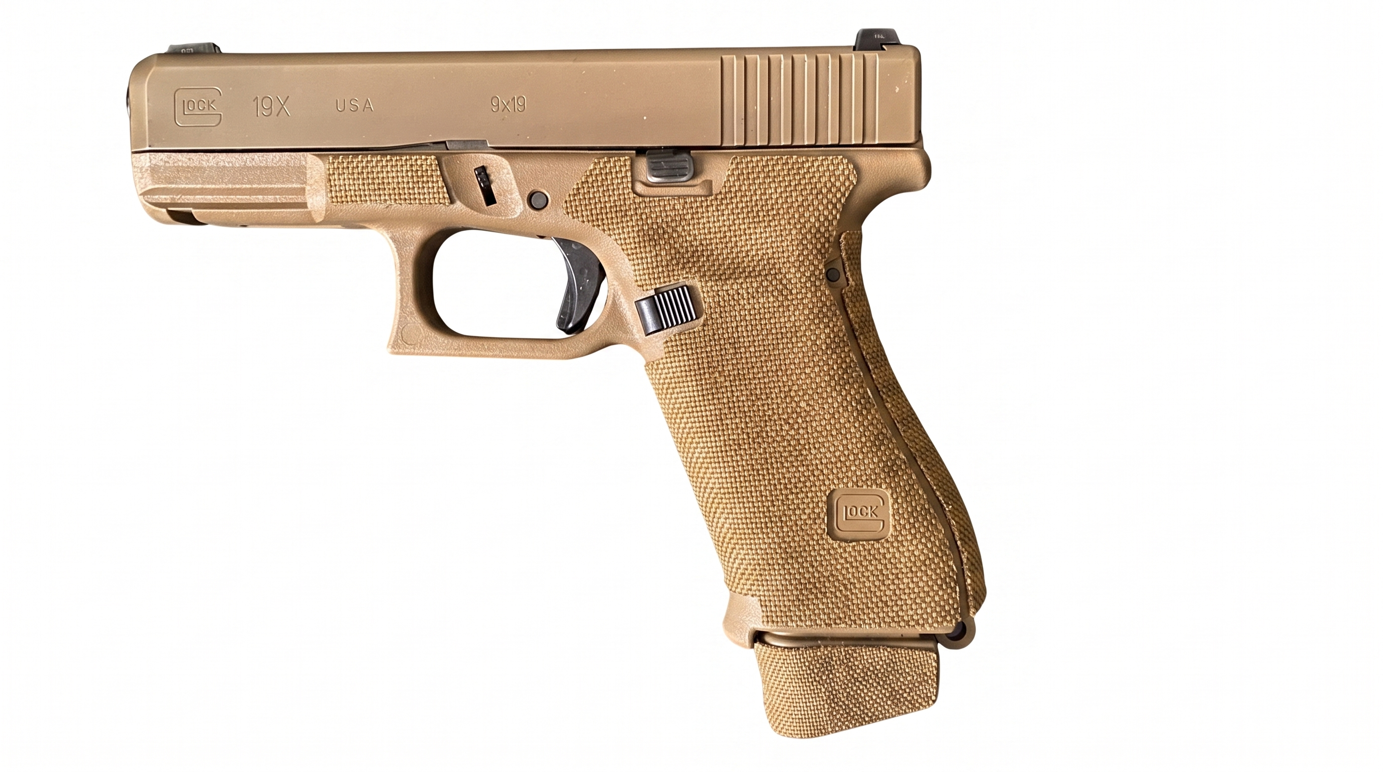 Glock 19X Cordura 1000D grip wrap in Coyote — Combat Textiles