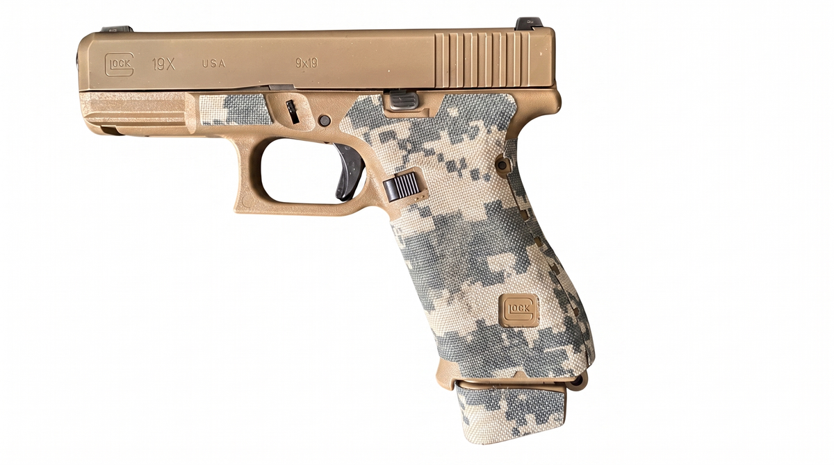 Glock 19X Cordura 1000D grip wrap in ACU — Combat Textiles