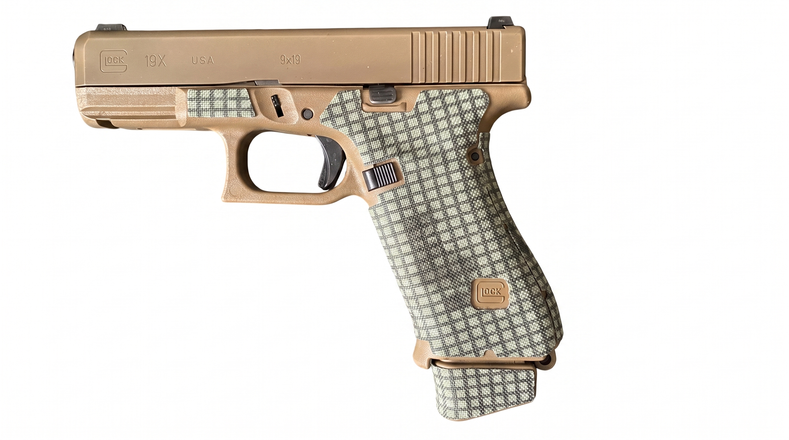 Glock 19X Cordura 1000D grip wrap in Desert Night Camo — Combat Textiles