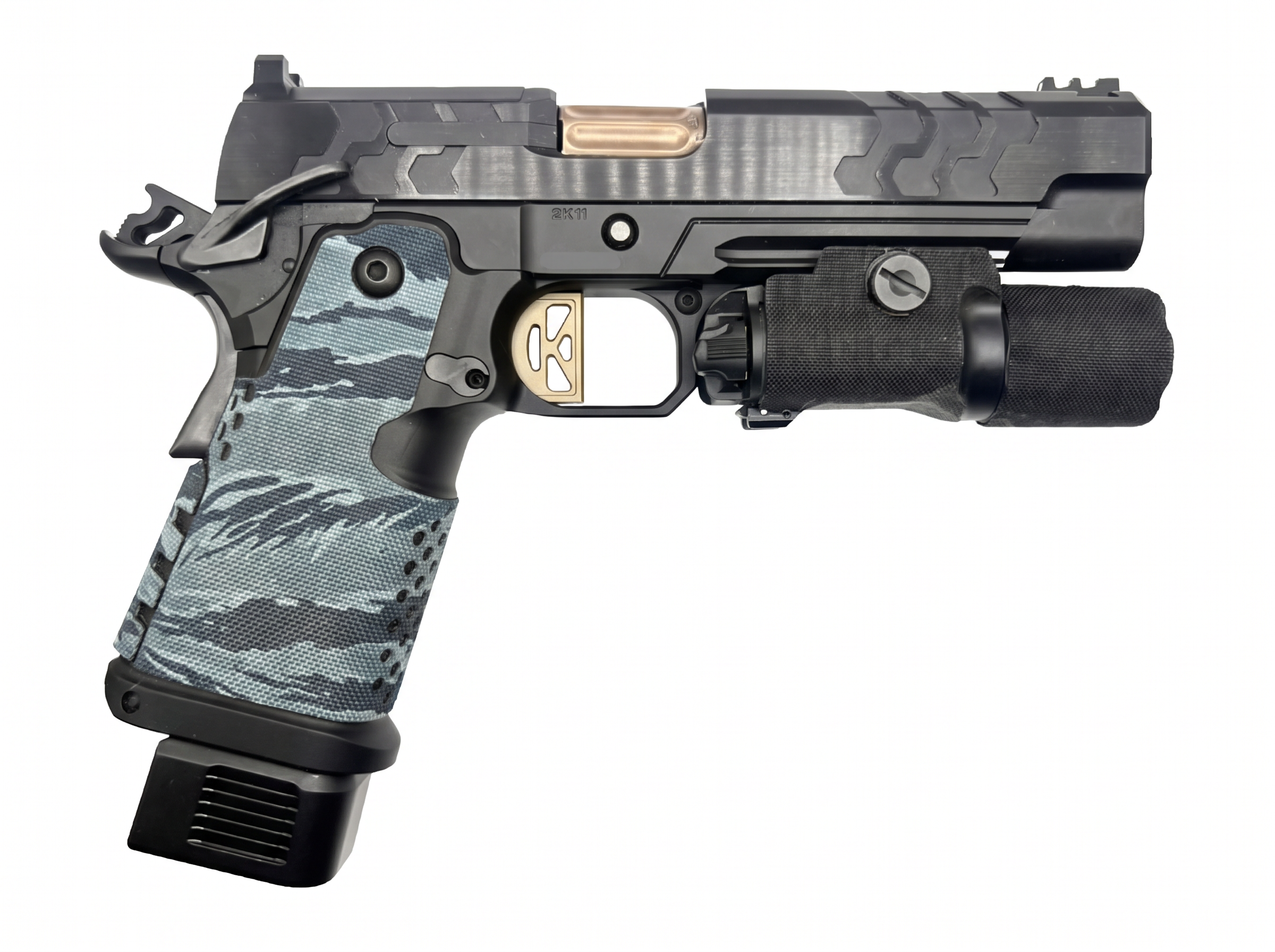 Kimber 2K11 Cordura 1000D grip wrap in Tiger Stripe (ABU) — Combat Textiles