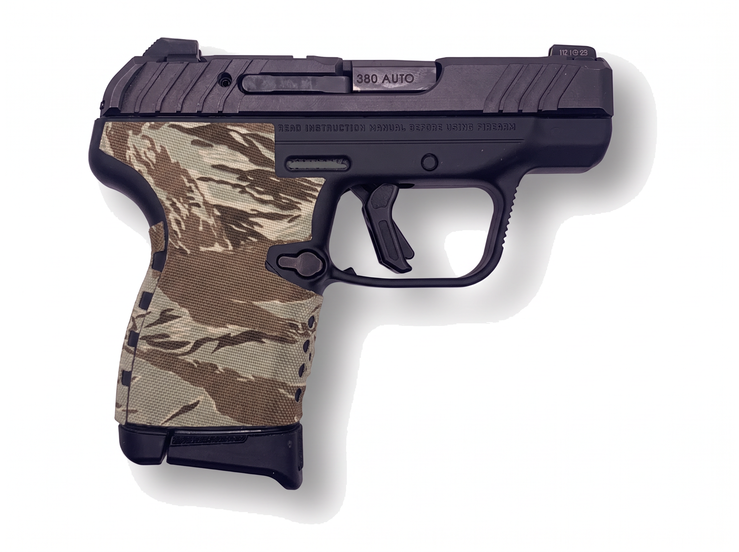 Ruger LCP MAX grip, Cordura 1000D in Tiger Stripe (Desert) - Combat Textiles