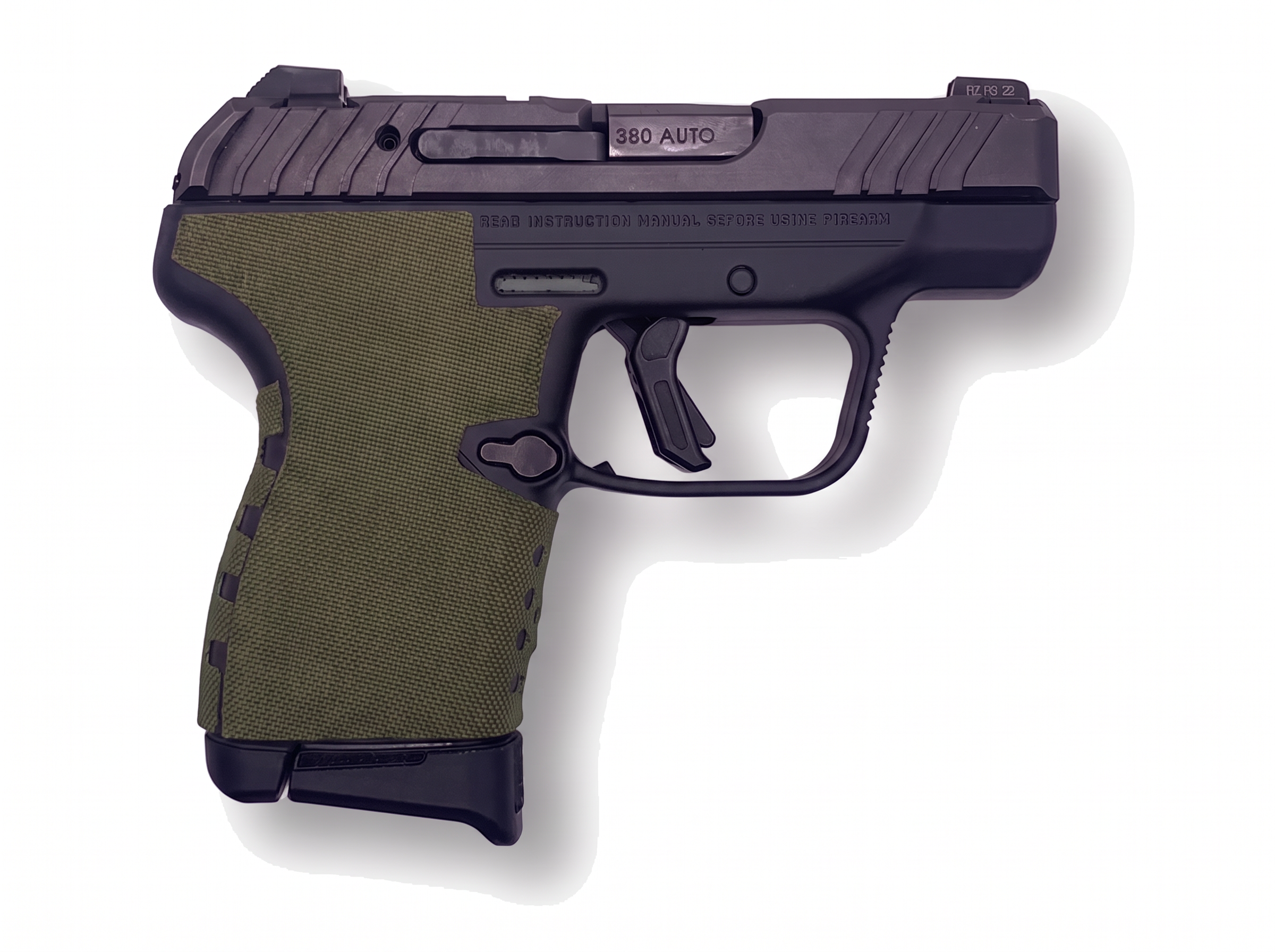 Ruger LCP MAX grip, Cordura 1000D in Ranger Green - Combat Textiles