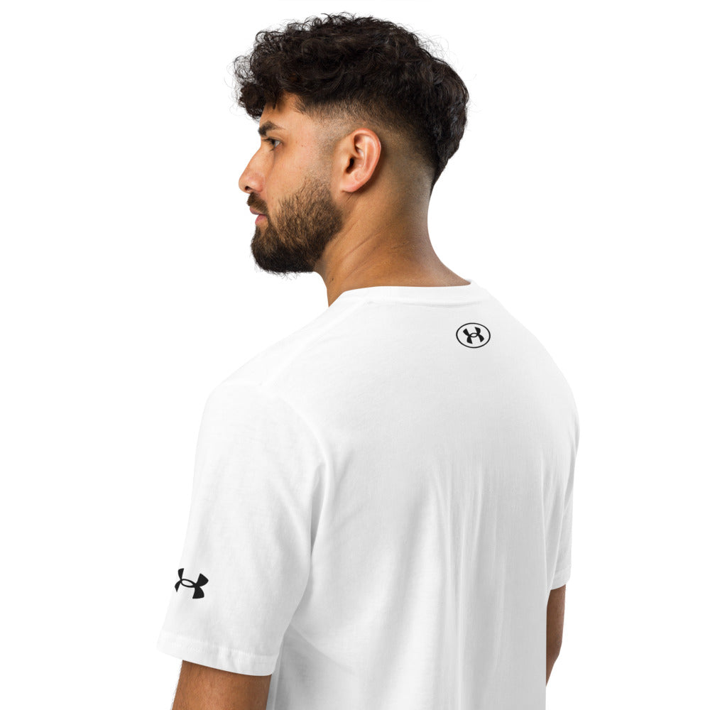 Combat Textiles Alpha T-Shirt — White, worn, back — Combat Textiles