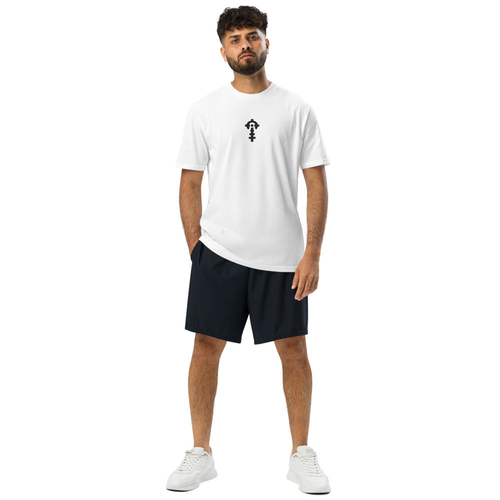 Combat Textiles Alpha T-Shirt — White, worn, front — Combat Textiles