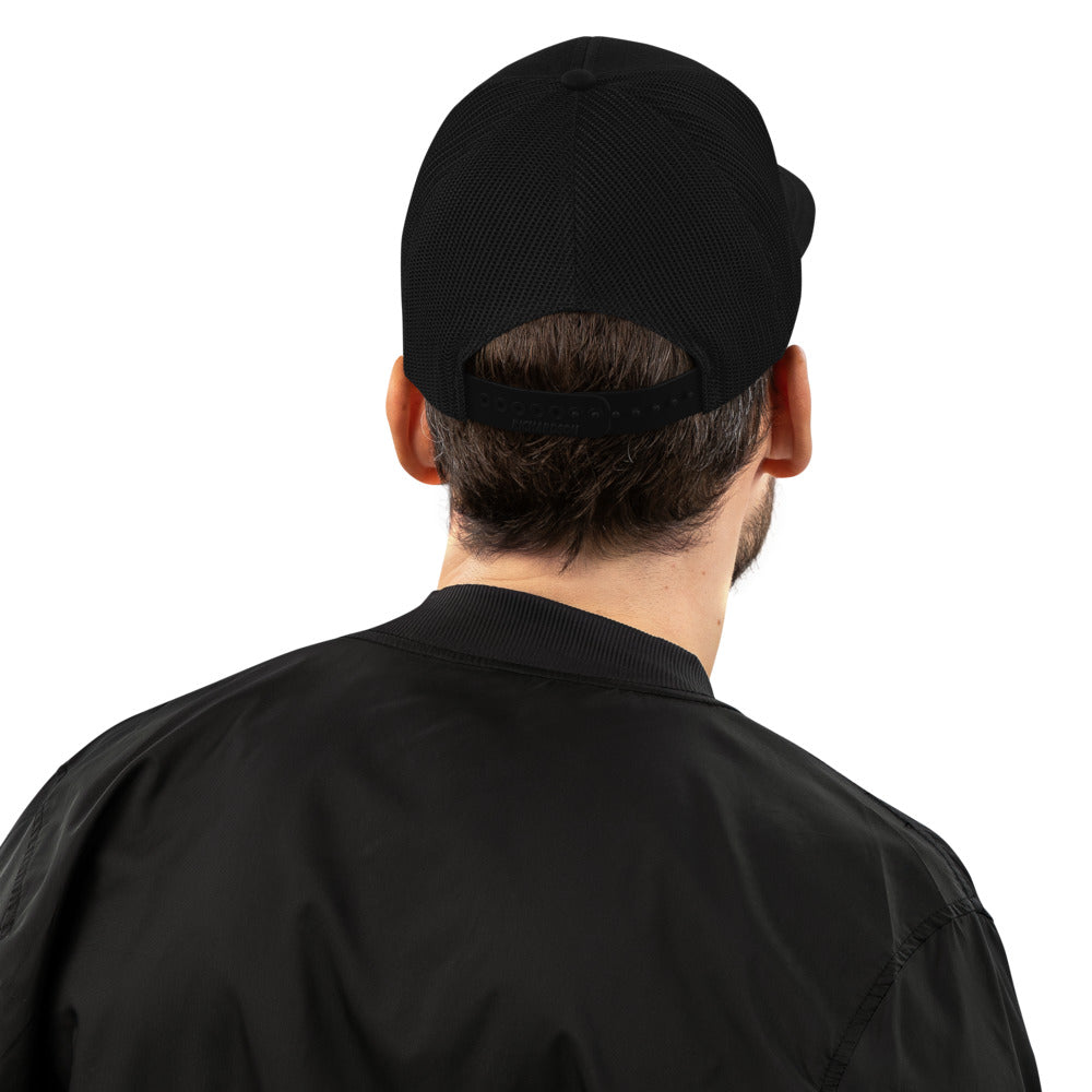 Combat Textiles Snapback — Black, worn, back — Combat Textiles
