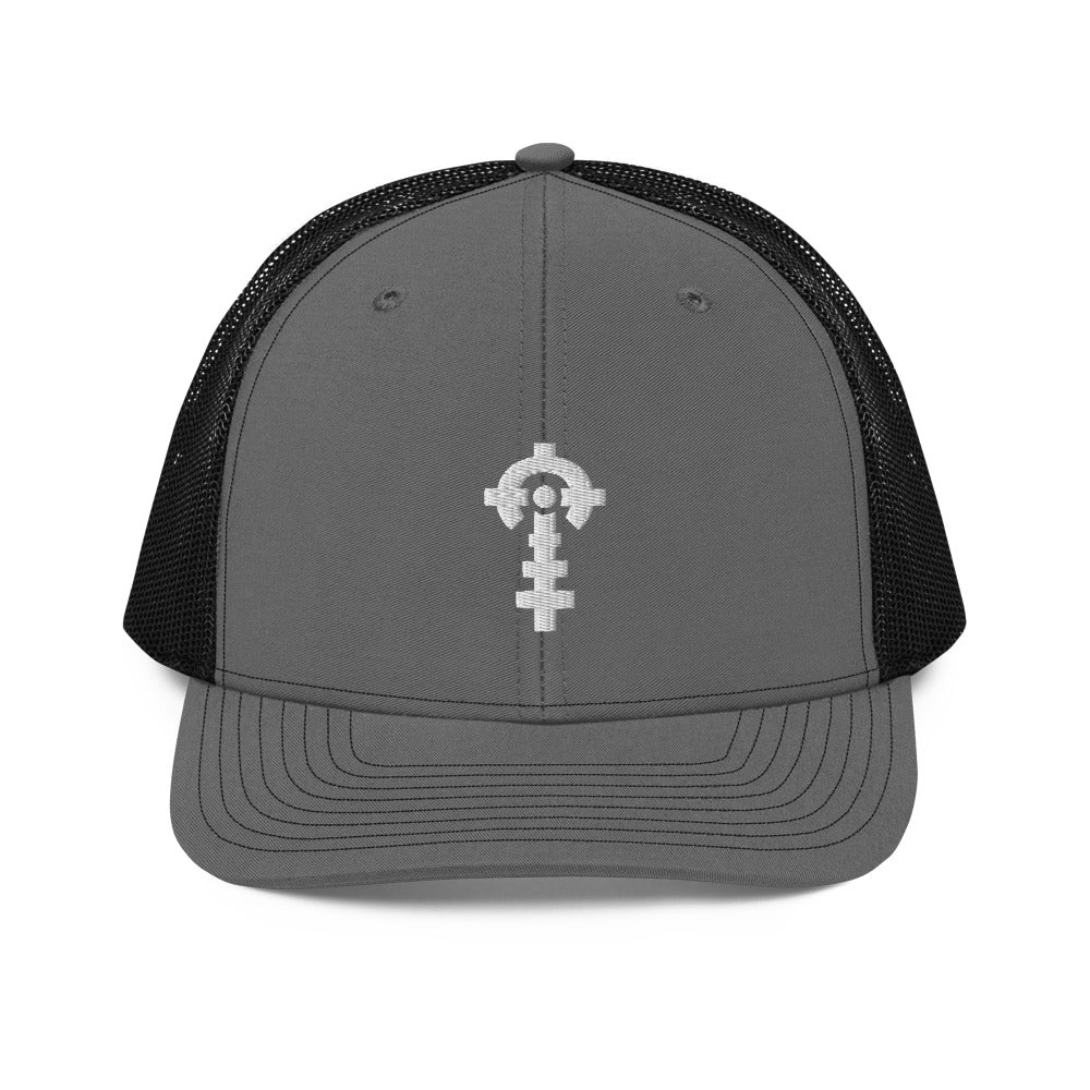 Combat Textiles Snapback — Charcoal / Black, front — Combat Textiles