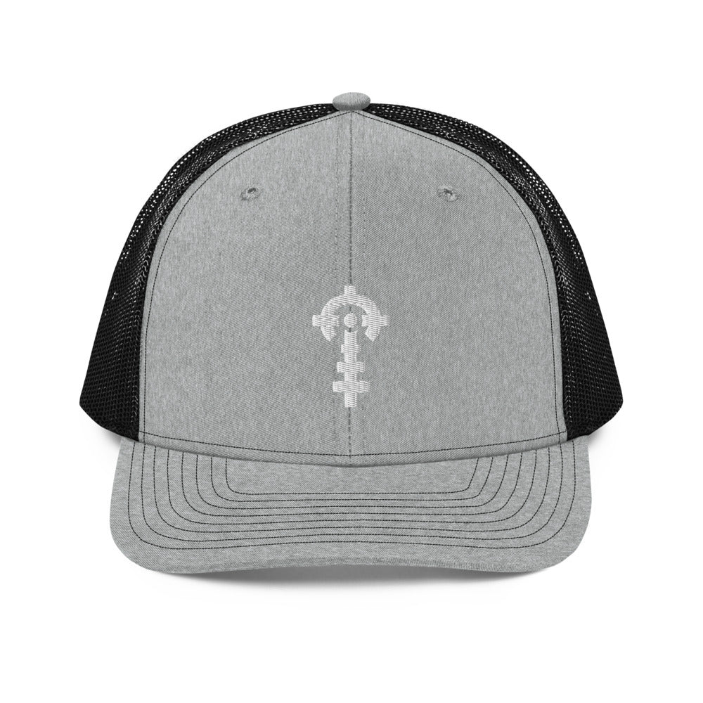 Combat Textiles Snapback — Heather Grey / Black, front — Combat Textiles