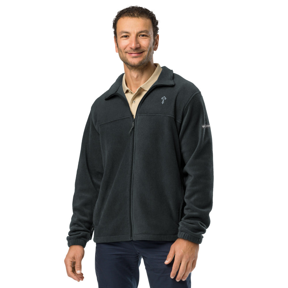 CTX Fleece Jacket — Black, worn, front